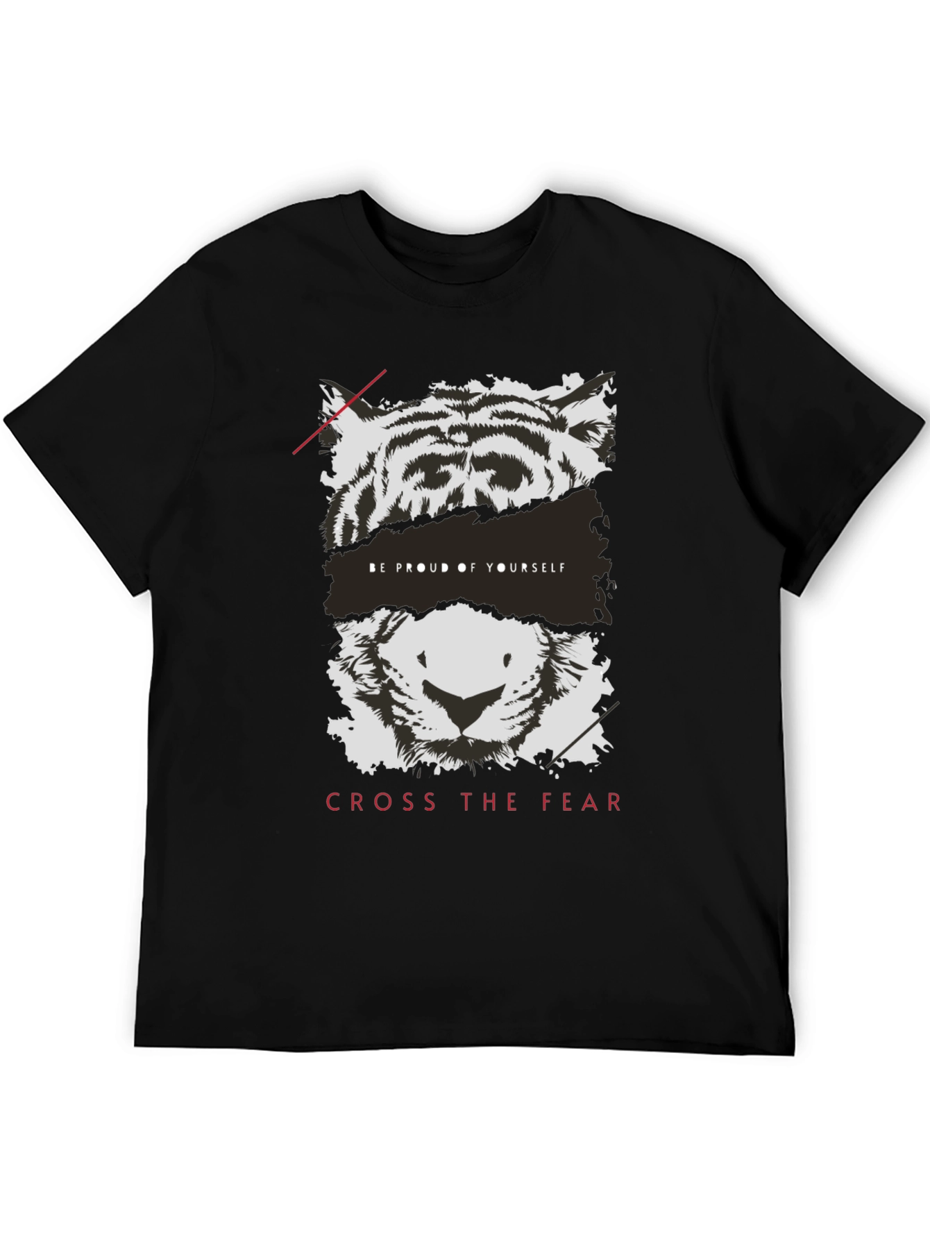 Black Tiger Graphic Tee - Be Proud, Cross Fear view 5