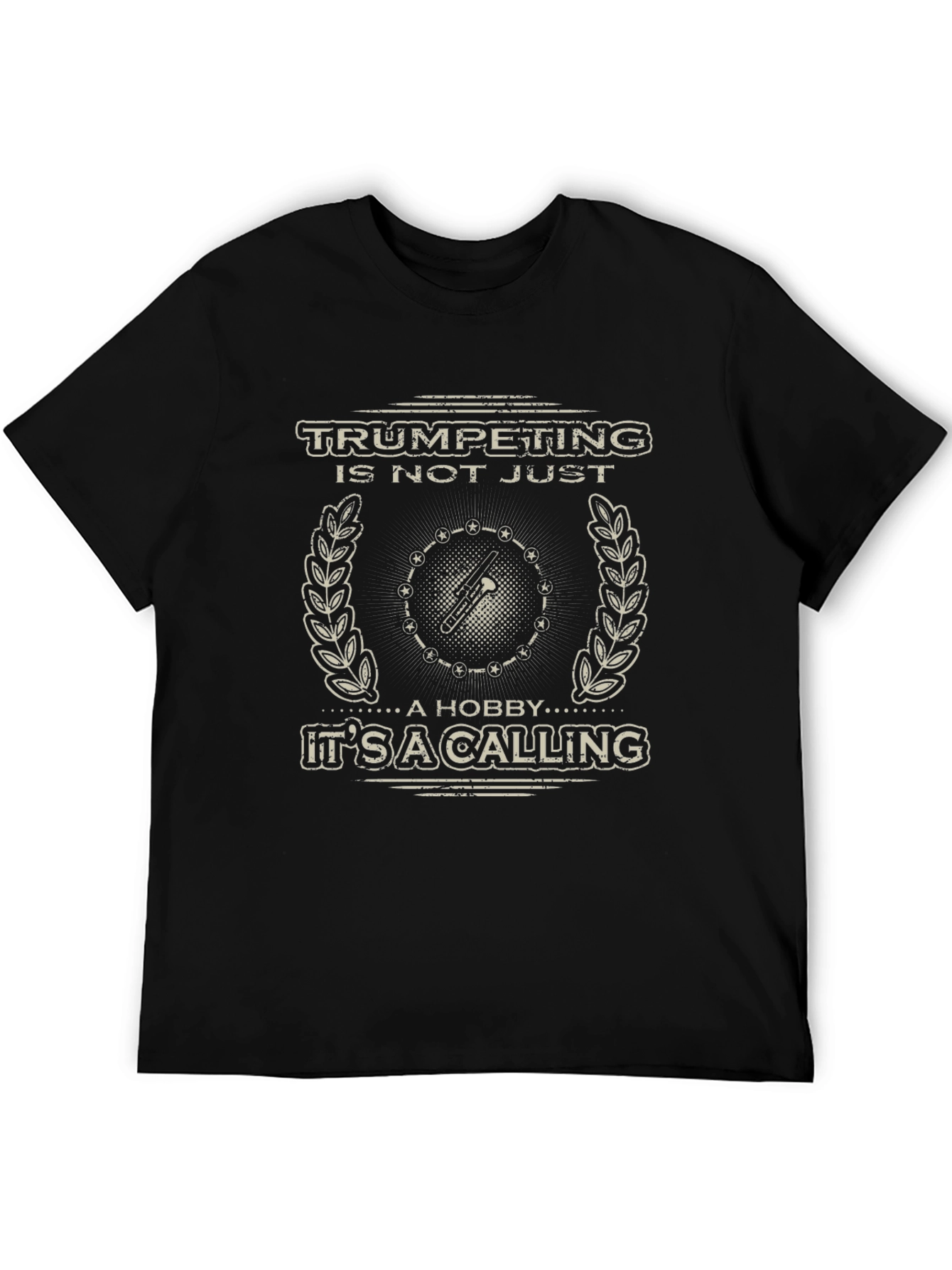 Black Trumpeting Calling Graphic T-Shirt view 5
