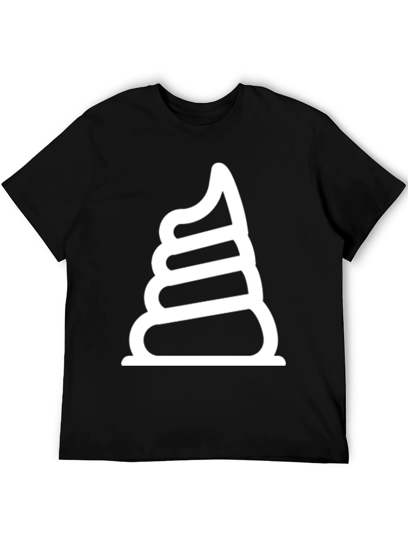 Black Poop Emoji Graphic Tee - Funny Casual T-Shirt view 5