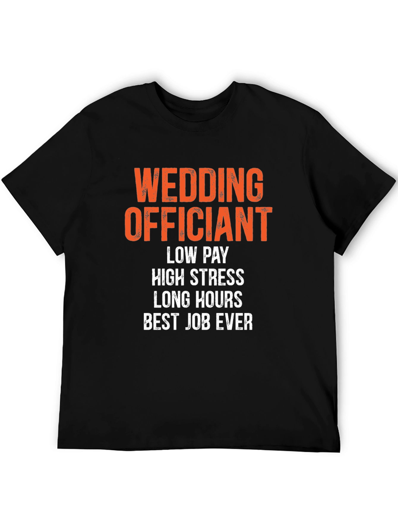 Black Wedding Officiant Humor T-Shirt view 5