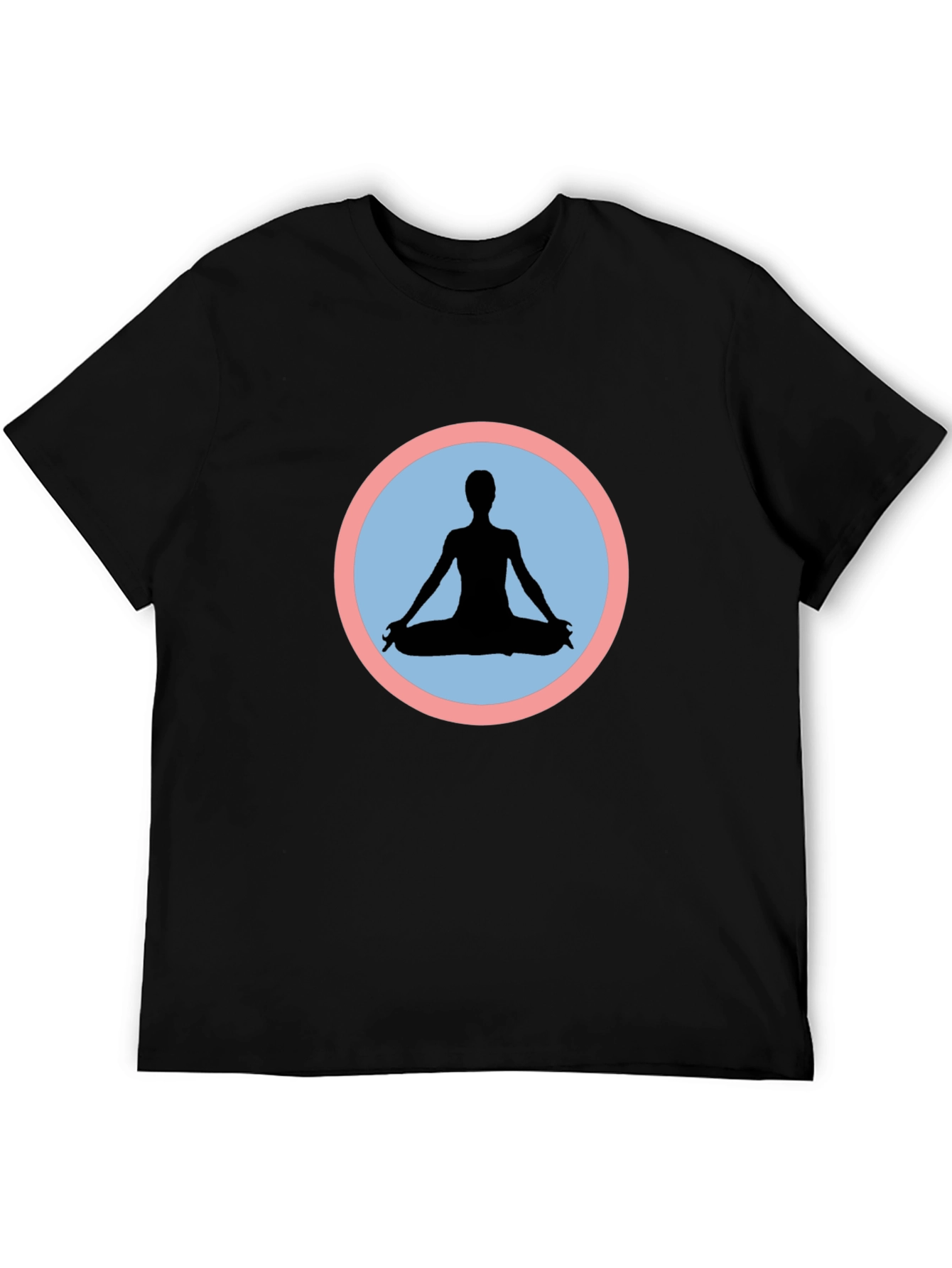 Black Yoga Pose Graphic Tee - Black view 5
