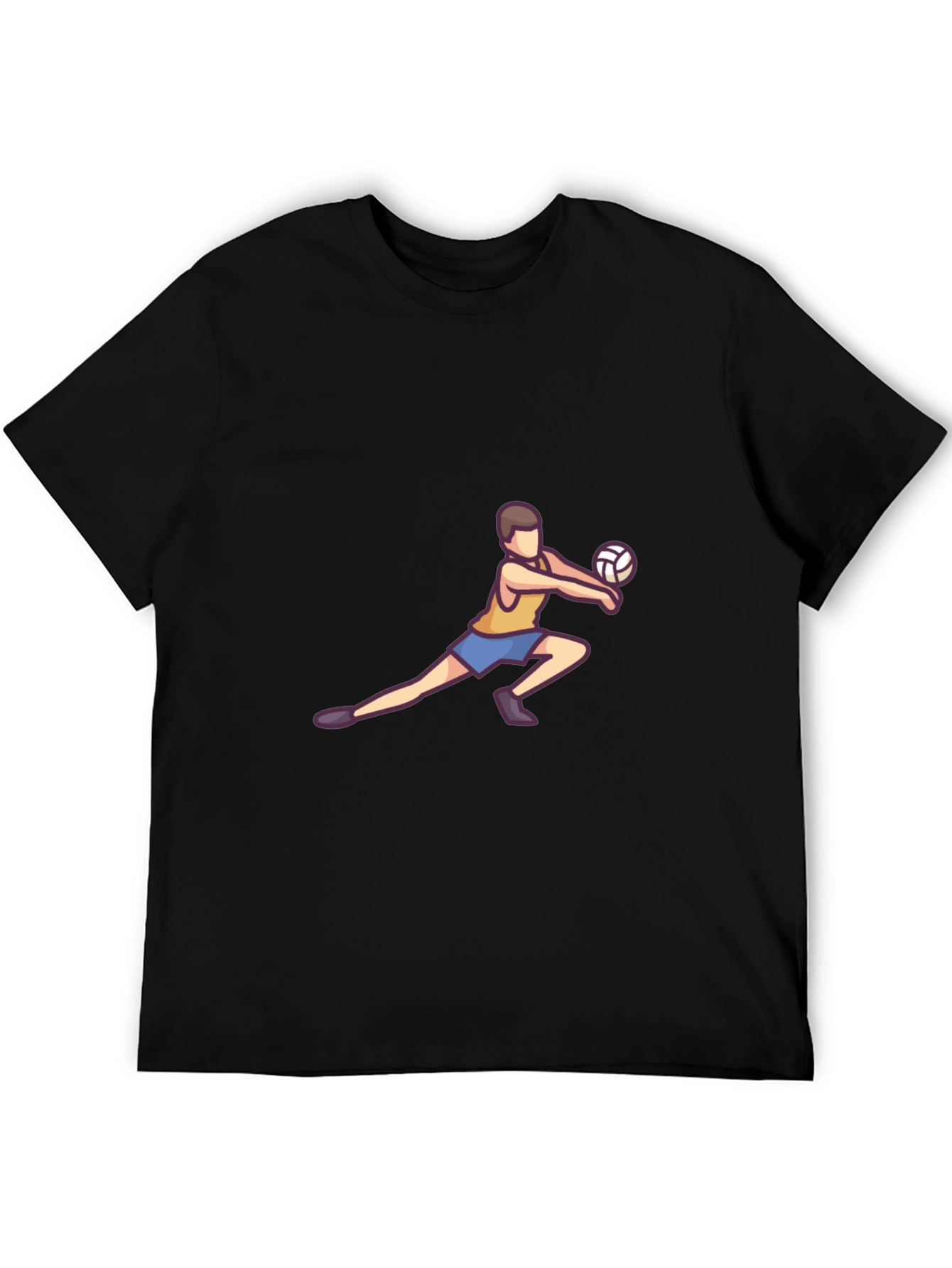 Black Volleyball Player Graphic T-Shirt view 5