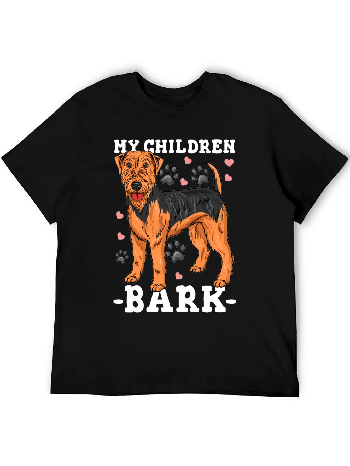 Black My Children Bark Dog T-Shirt view 5