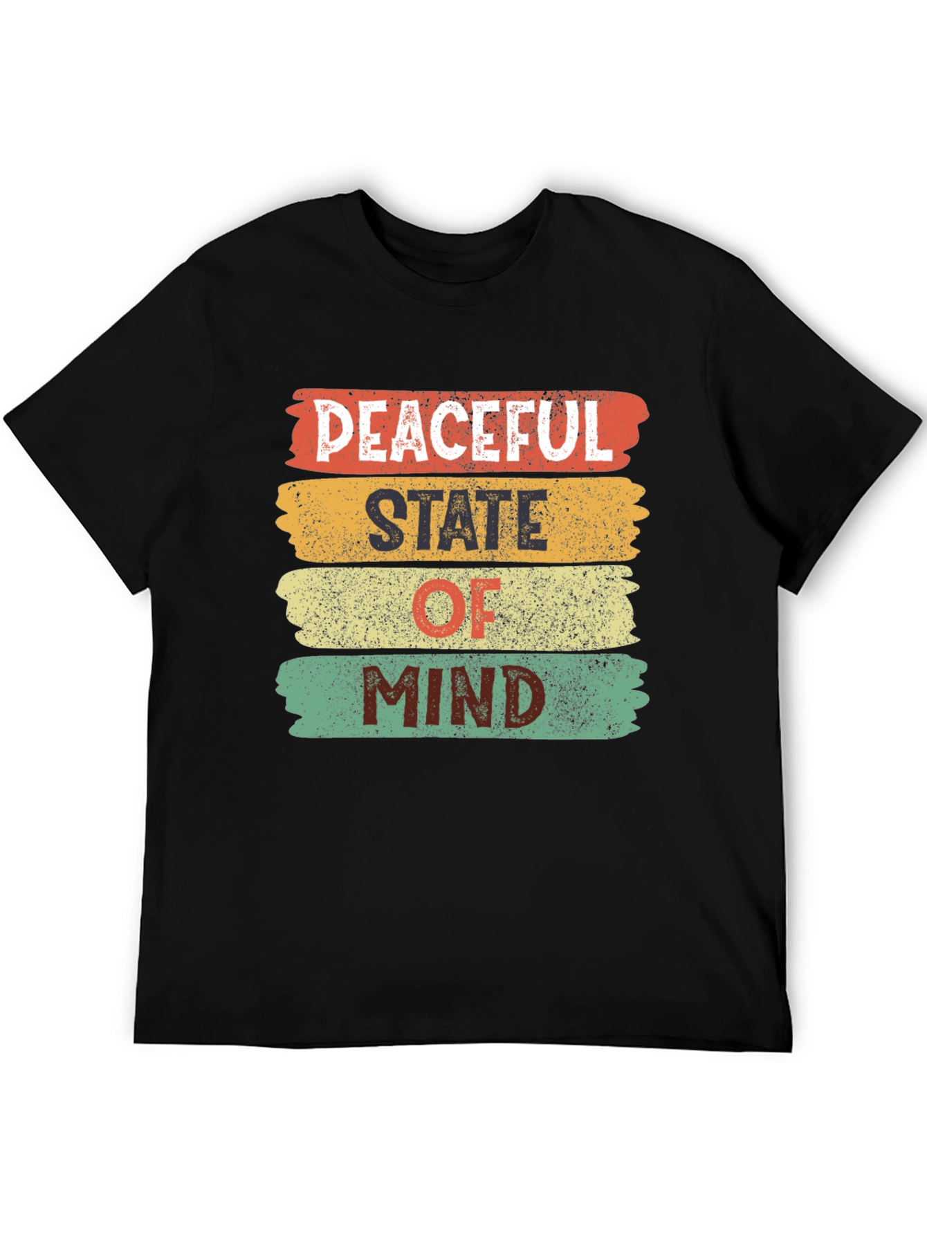 Black Peaceful State of Mind Graphic Tee view 5