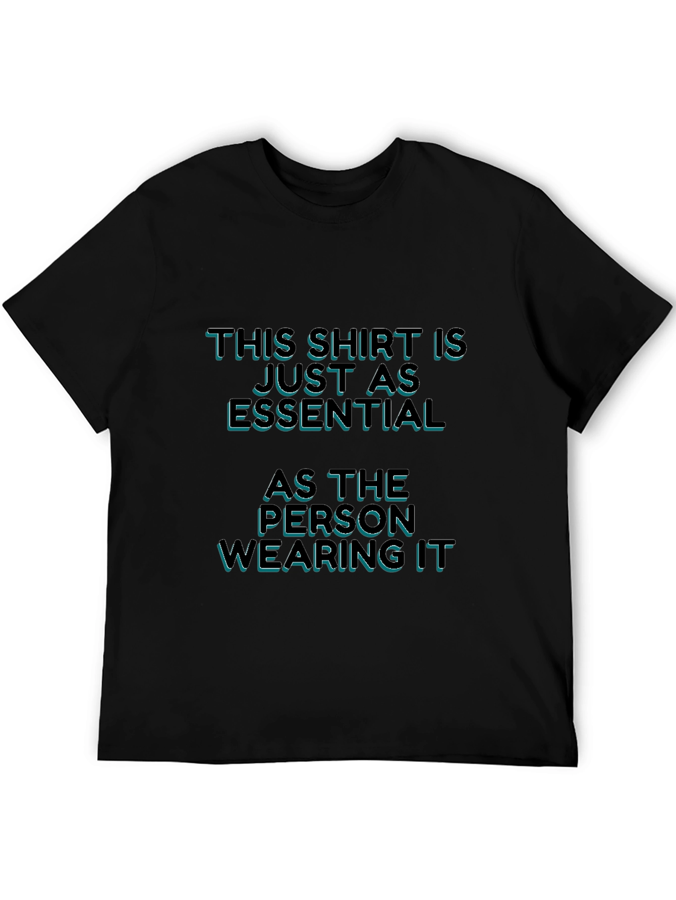 Black Essential Person T-Shirt: Bold Statement Tee view 5
