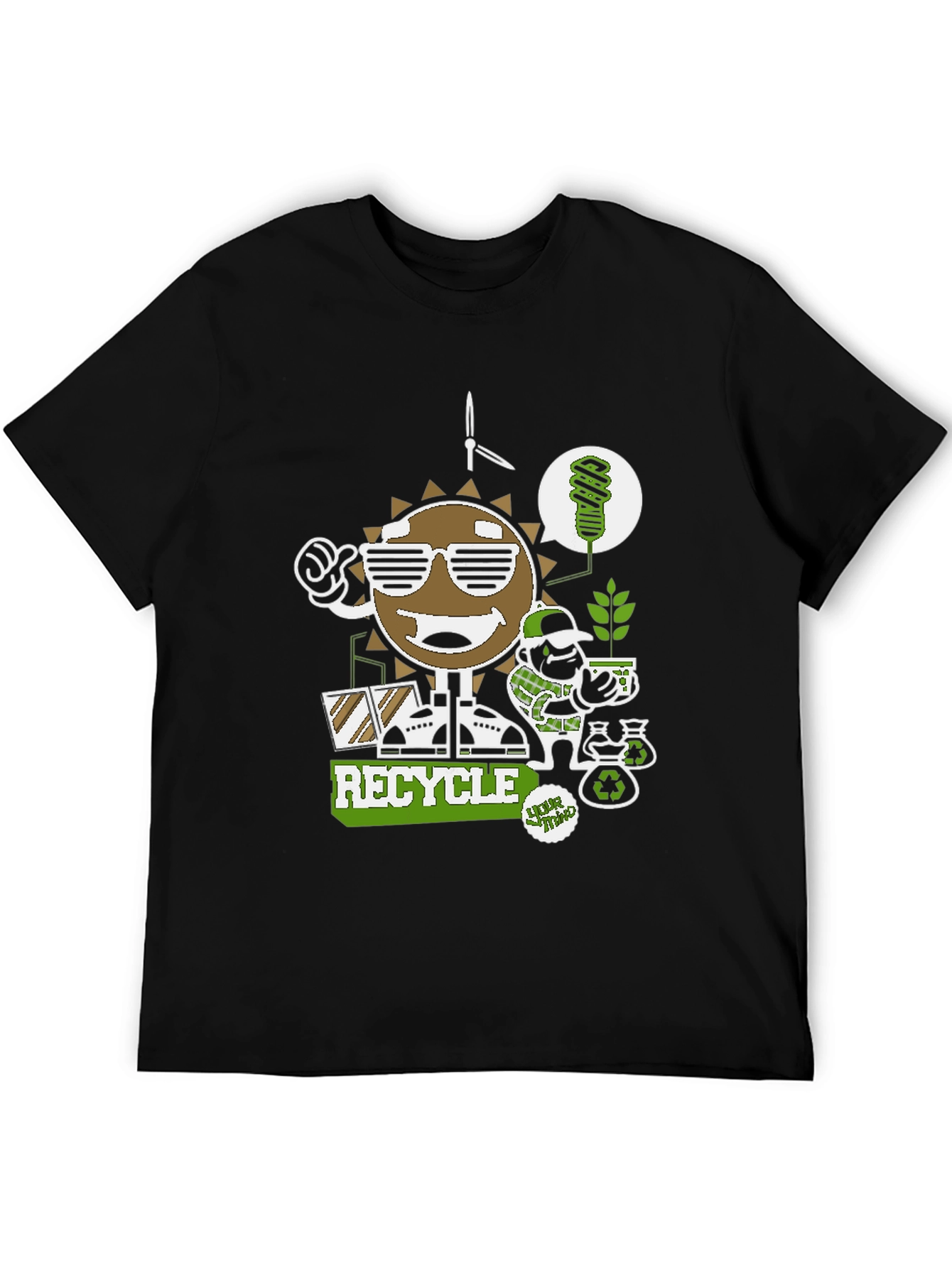 Eco-Friendly Graphic T-Shirt - Recycle Design - 5