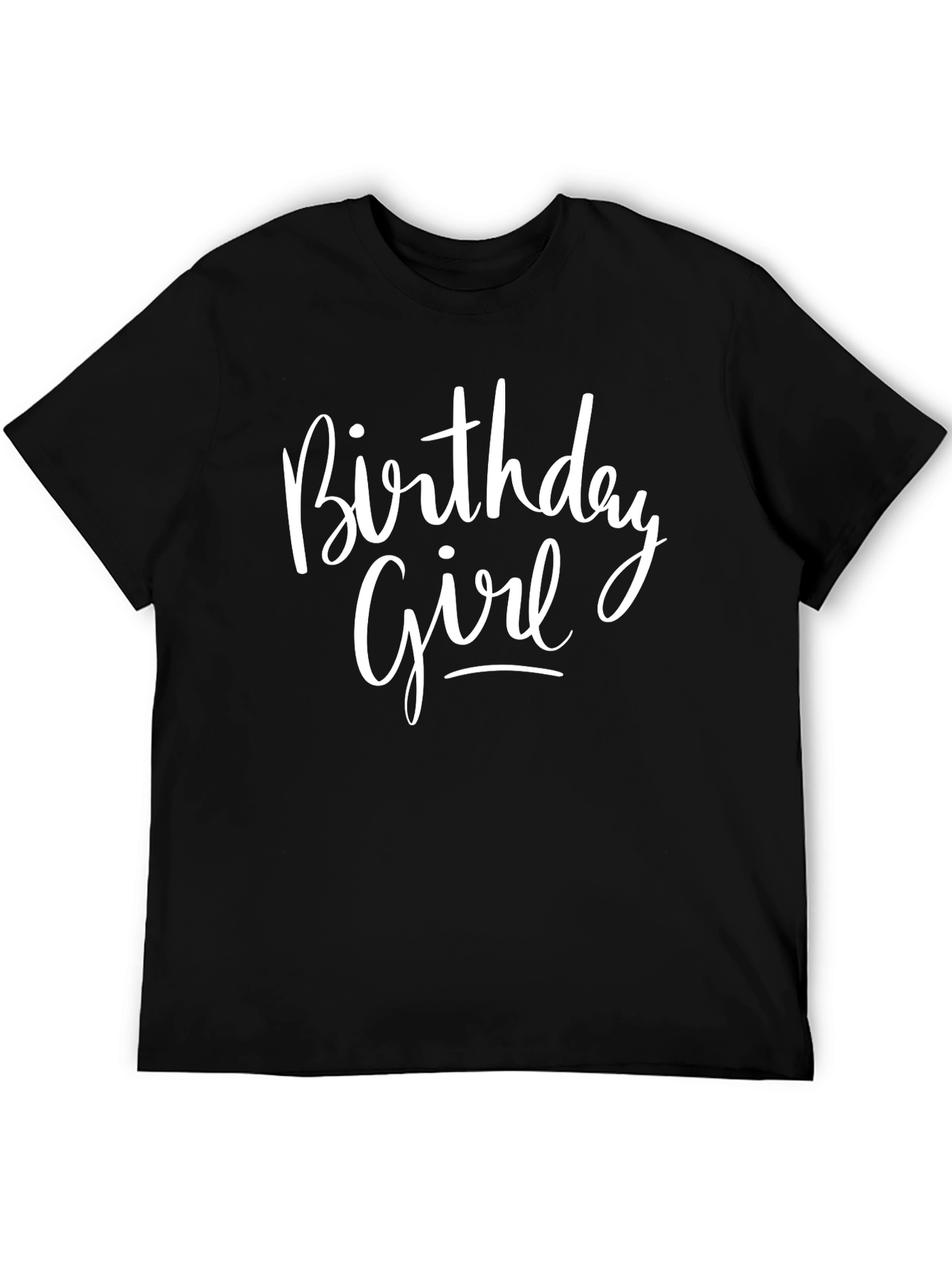 Black Birthday Girl Graphic Tee - Black Casual Top view 5