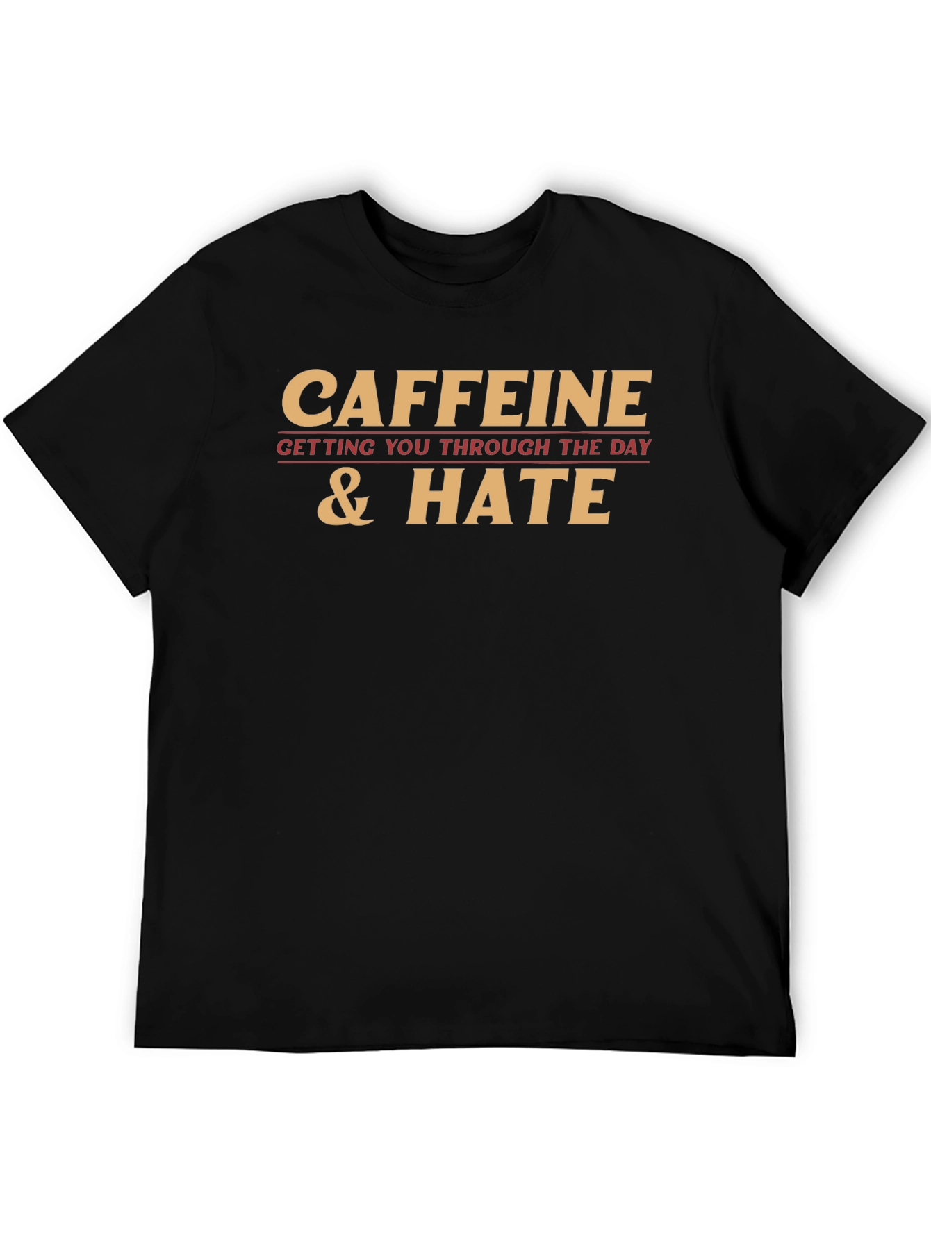 Black Caffeine & Hate Graphic T-Shirt - Everyday Wear view 5