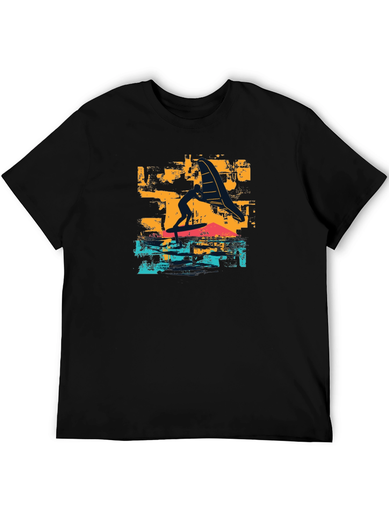 Black Surfer Graphic T-Shirt - Black view 5
