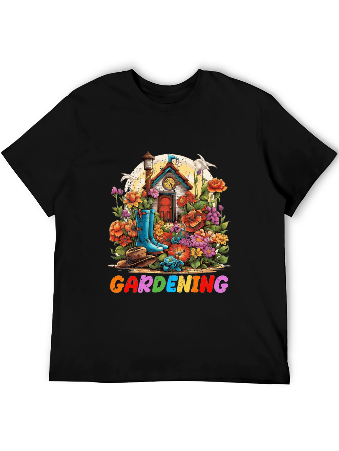 Gardening Graphic Tee - Colorful Floral Design - 5