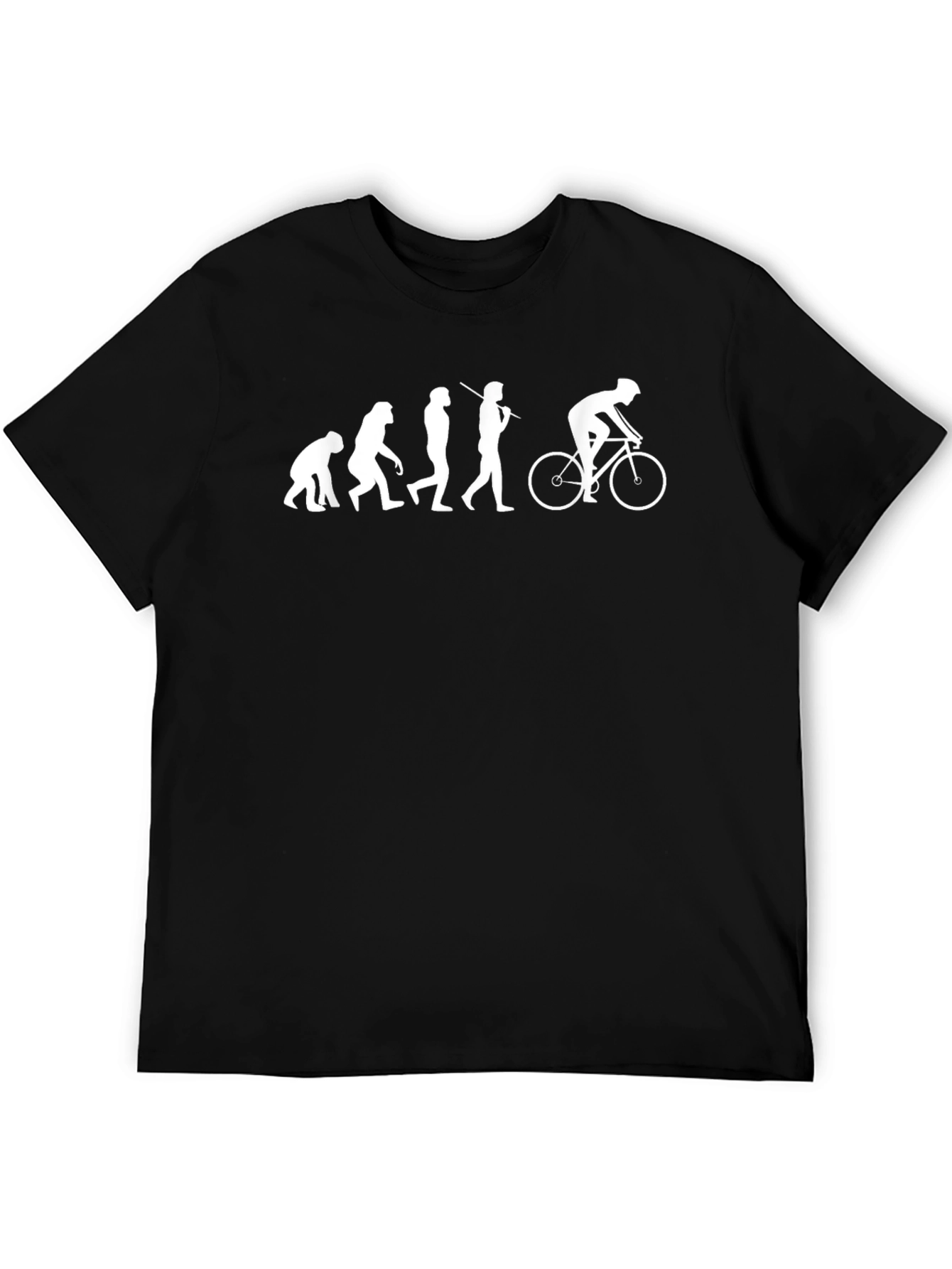 Black Evolution of Cyclist T-Shirt - Funny Biking Tee view 5