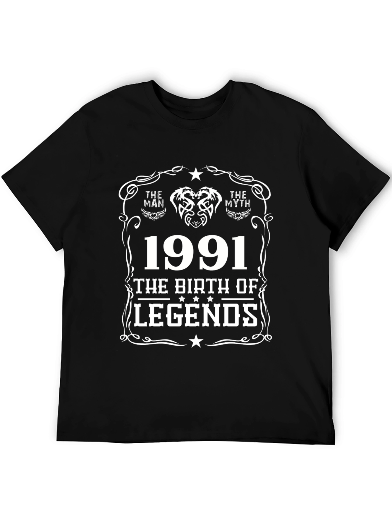 Black 1991 The Birth of Legends Graphic T-Shirt view 5