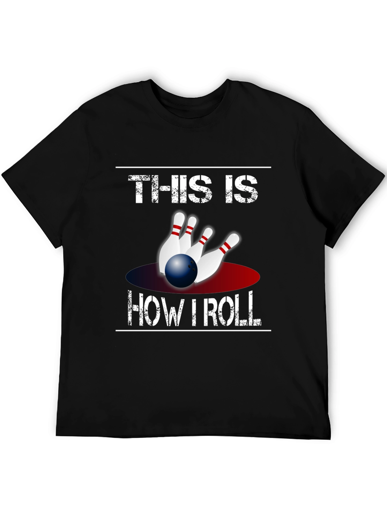 Black Bowling T-Shirt - This Is How I Roll Tee view 5