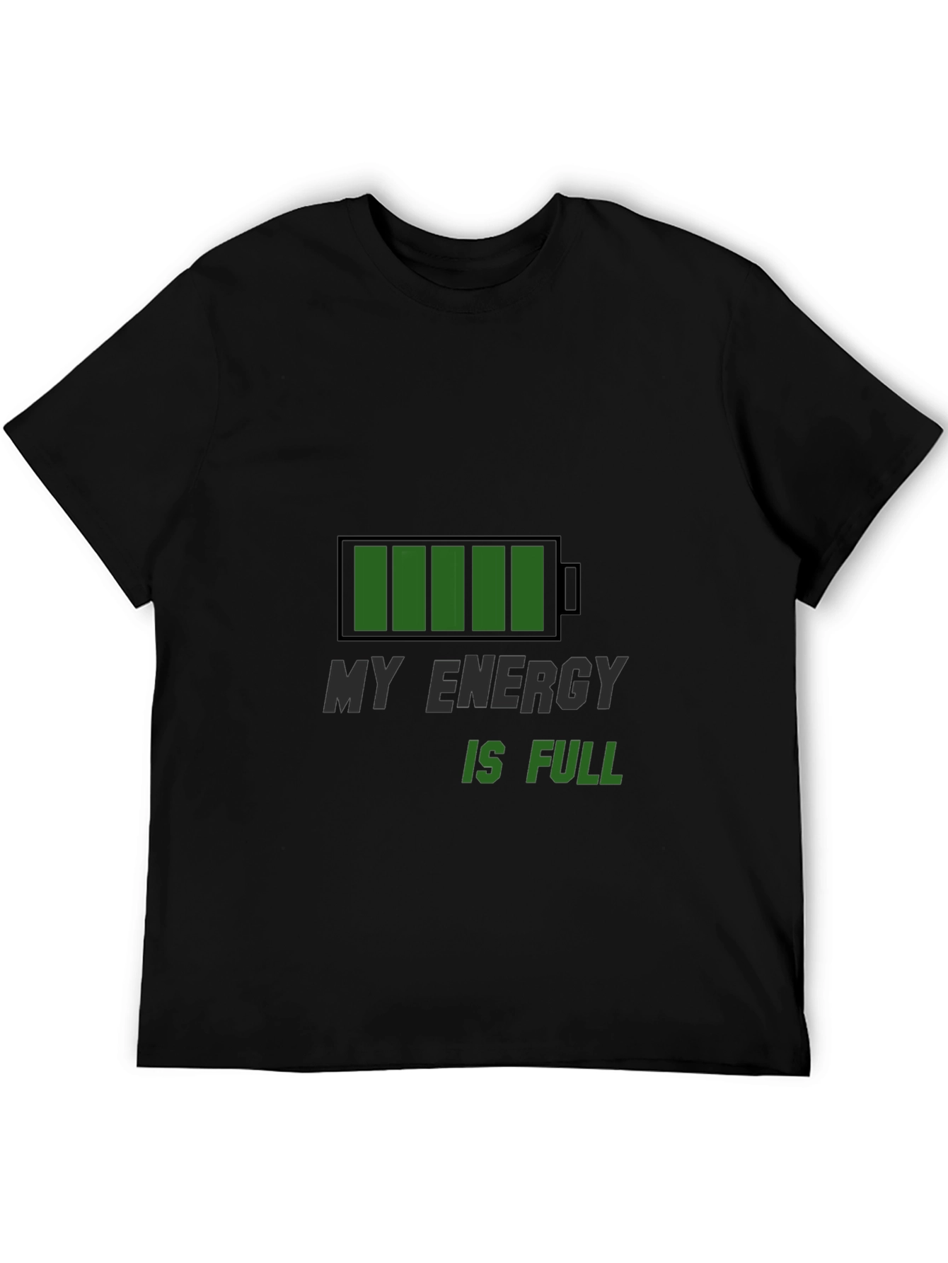 Black Full Energy T-Shirt - Recharge Your Style! view 5