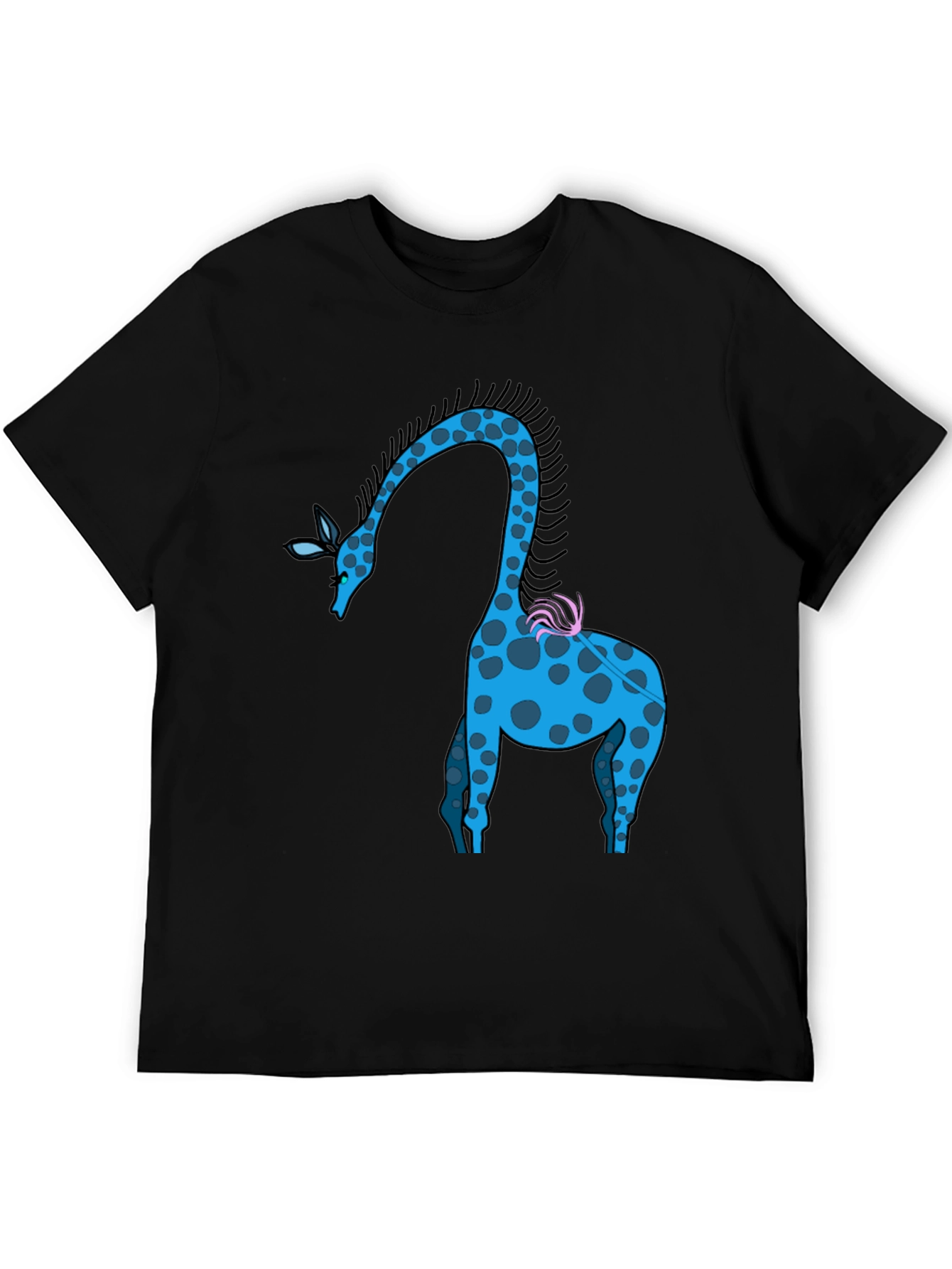 Black Cool Giraffe Graphic Tee - Stylish Casual Wear view 5