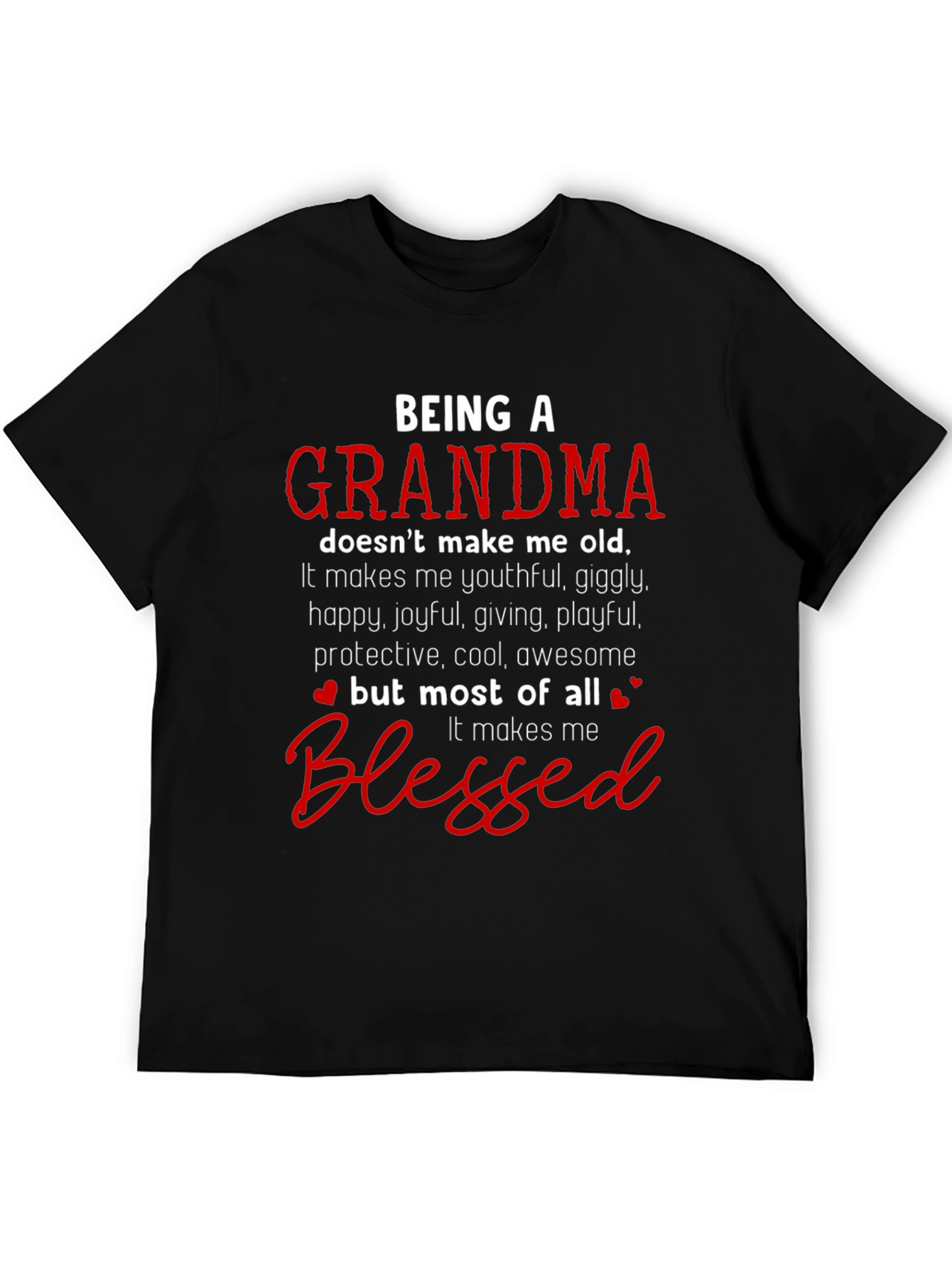 Black Grandma Blessed T-Shirt view 5