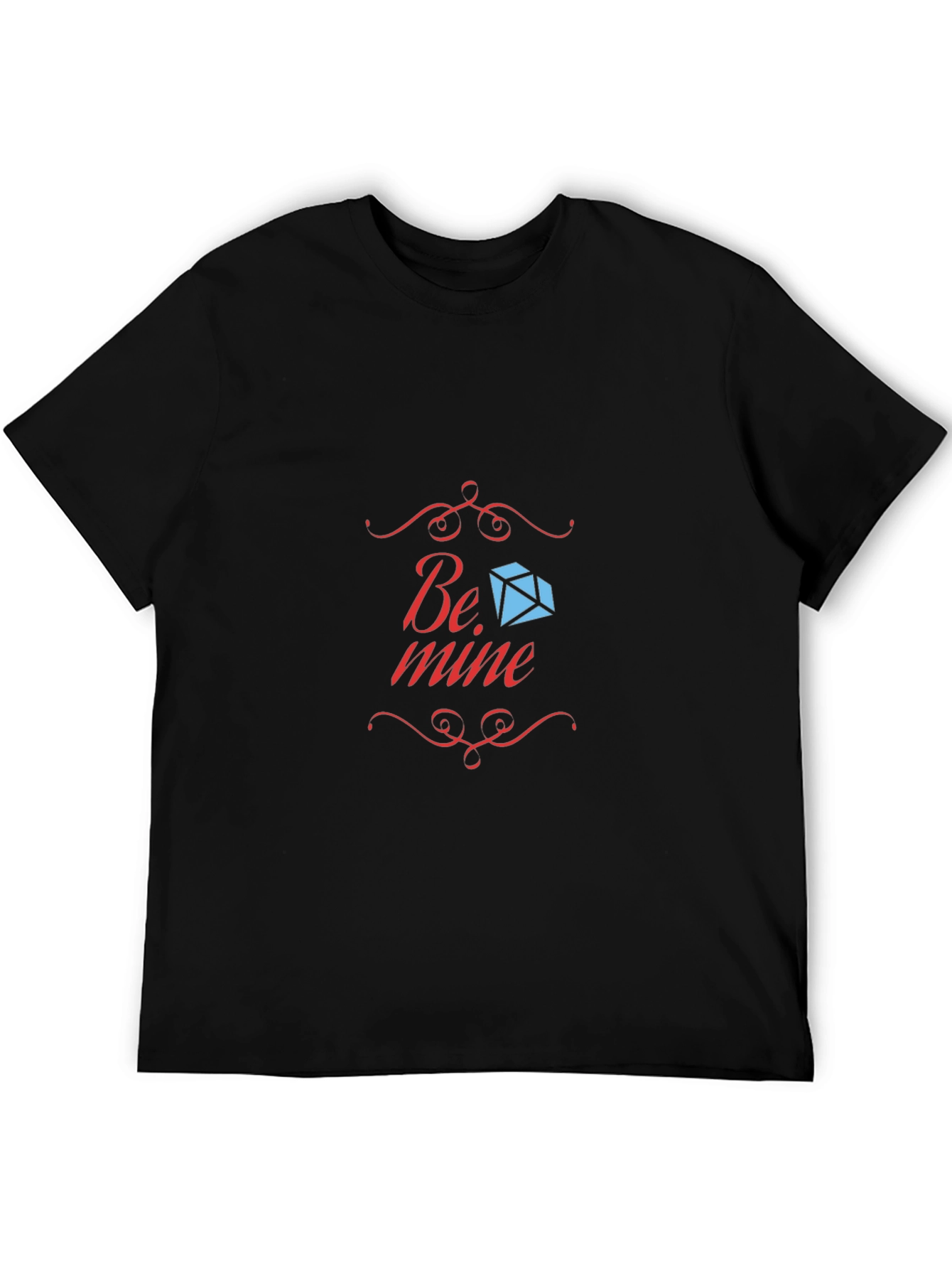 Black Be Mine Diamond Graphic Black T-Shirt view 5