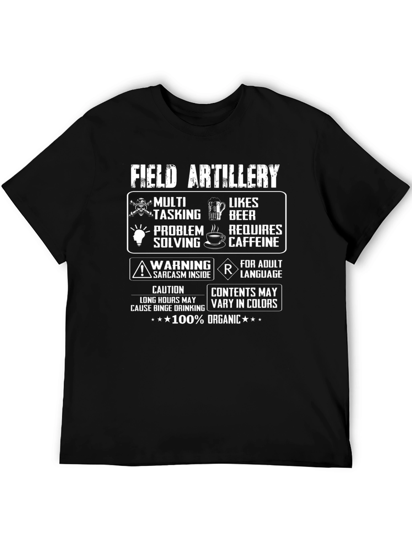 Black Field Artillery Organic Cotton Graphic T-Shirt view 5