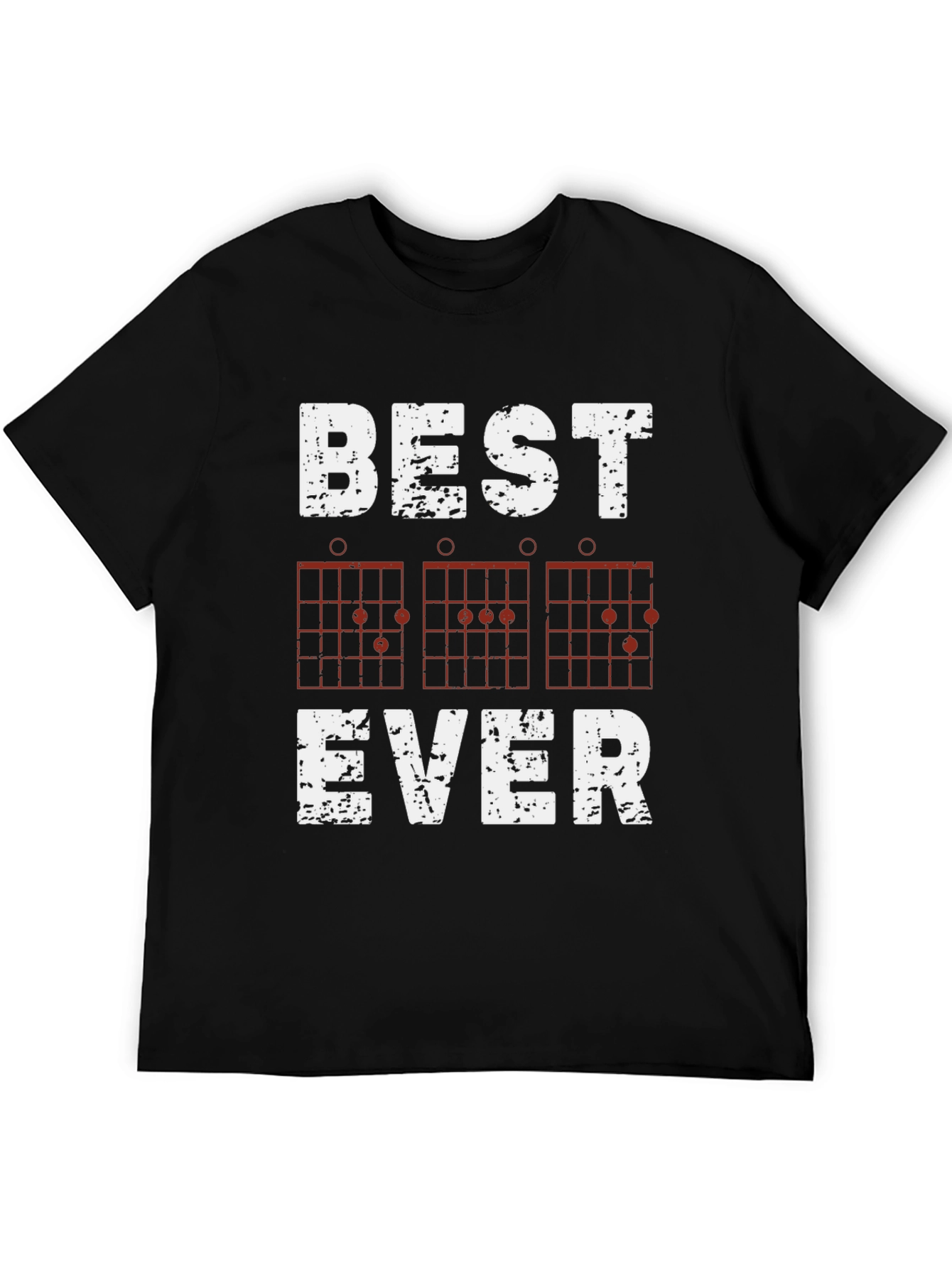 Black Best Guitar Chords Ever T-Shirt - Music Lover Tee view 5