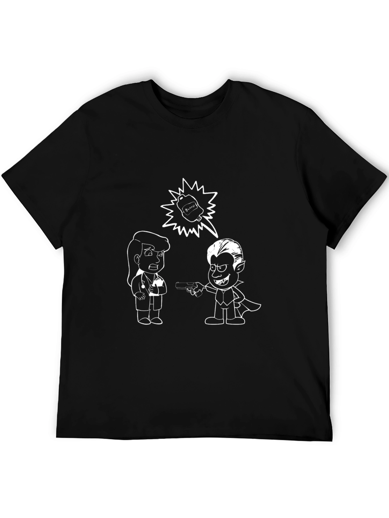 Black Cartoon Graphic Black T-Shirt view 5