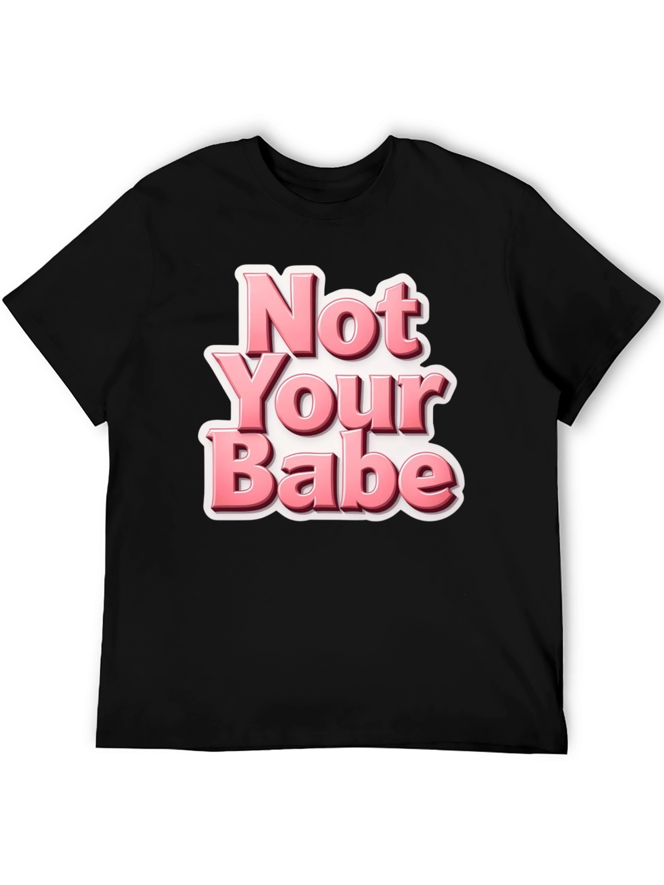 Black Not Your Babe Black Graphic Tee view 5