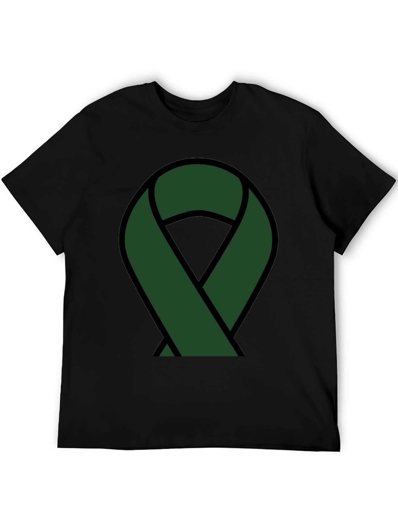 Black Green Ribbon Awareness T-Shirt view 5
