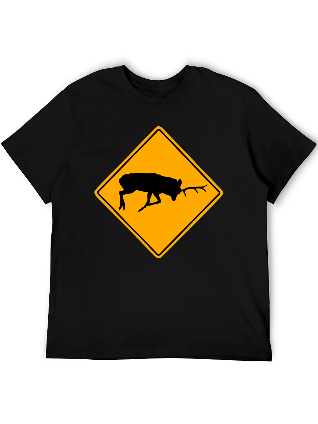 Black Elk Crossing T-Shirt: Caution Wildlife Tee view 5
