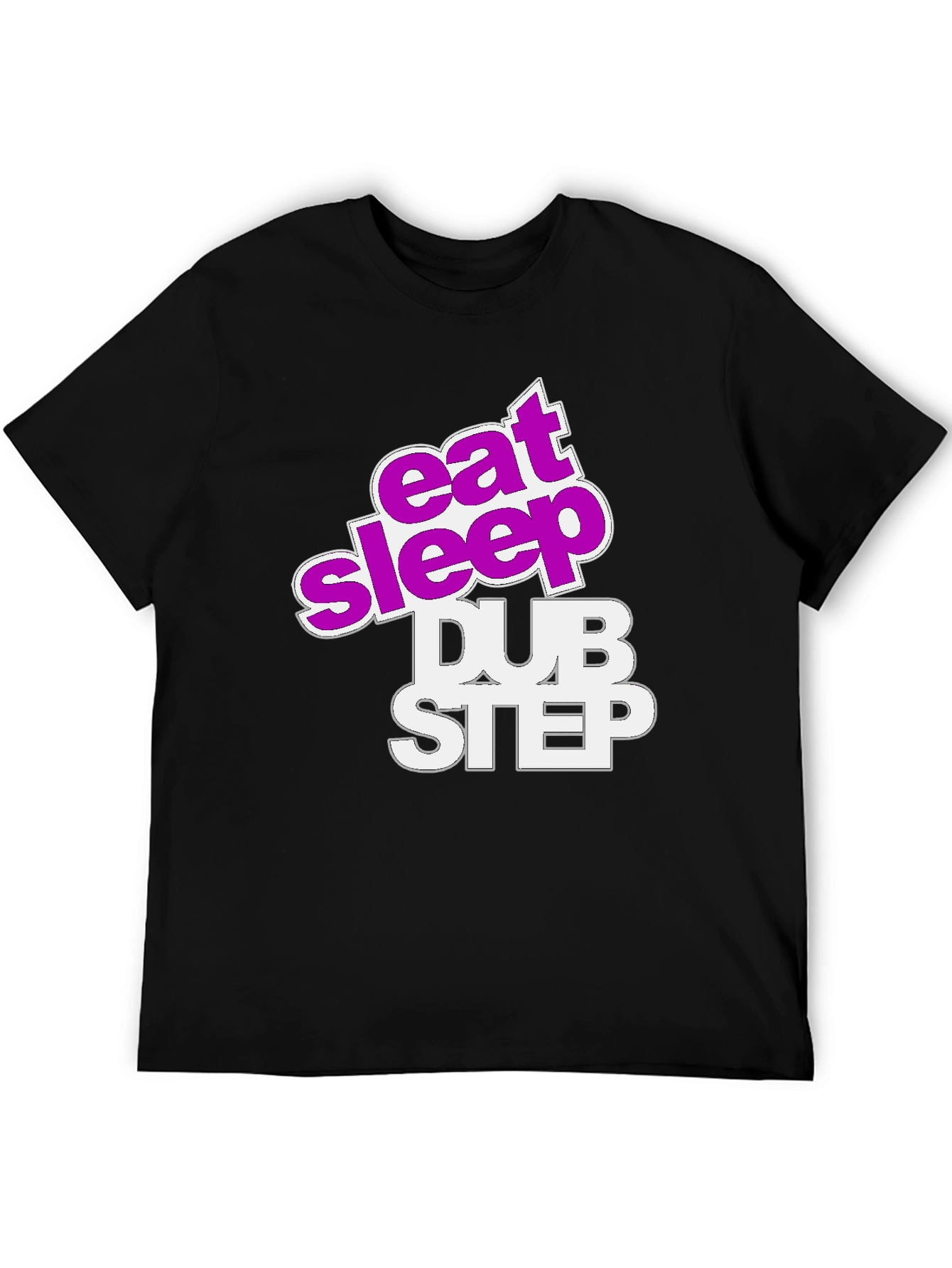 Black Eat Sleep Dubstep Graphic Tee view 5