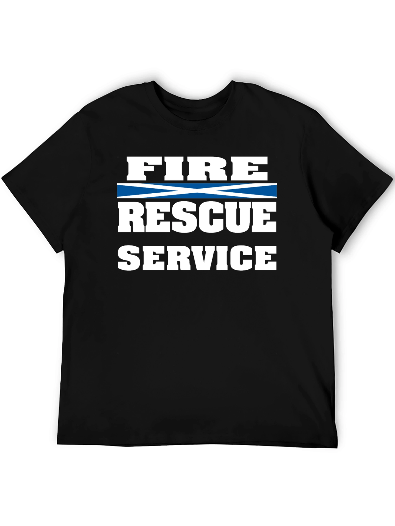Black Fire Rescue Service Black T-Shirt view 5