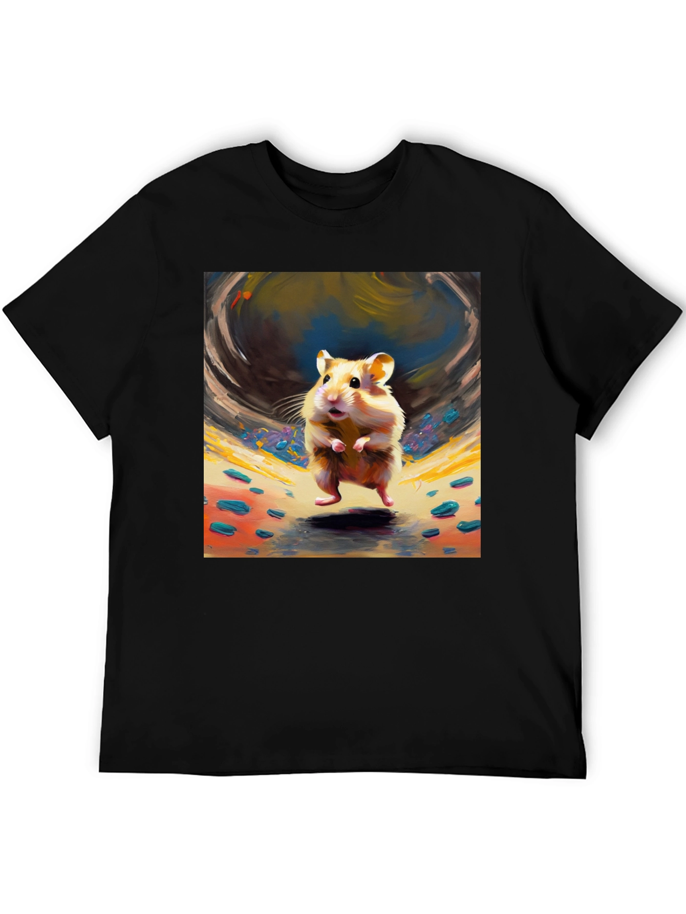 Black Hamster Art Graphic Tee - Stylish Comfort view 5