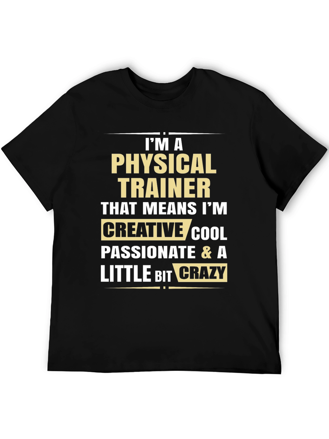 Black Physical Trainer Funny Graphic Tee view 5