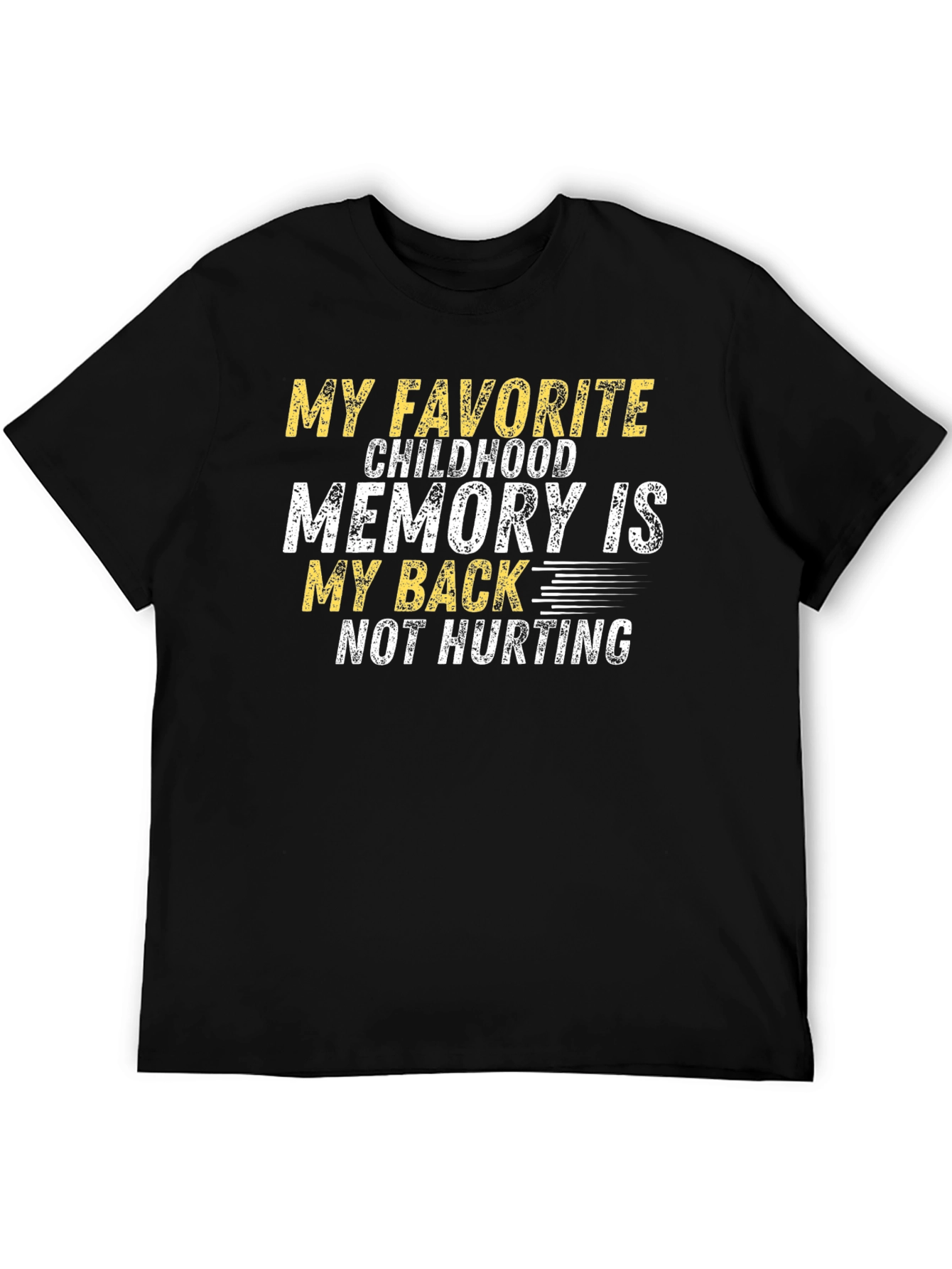 Black Funny My Back Hurts Childhood Memory Graphic T-Shirt view 5