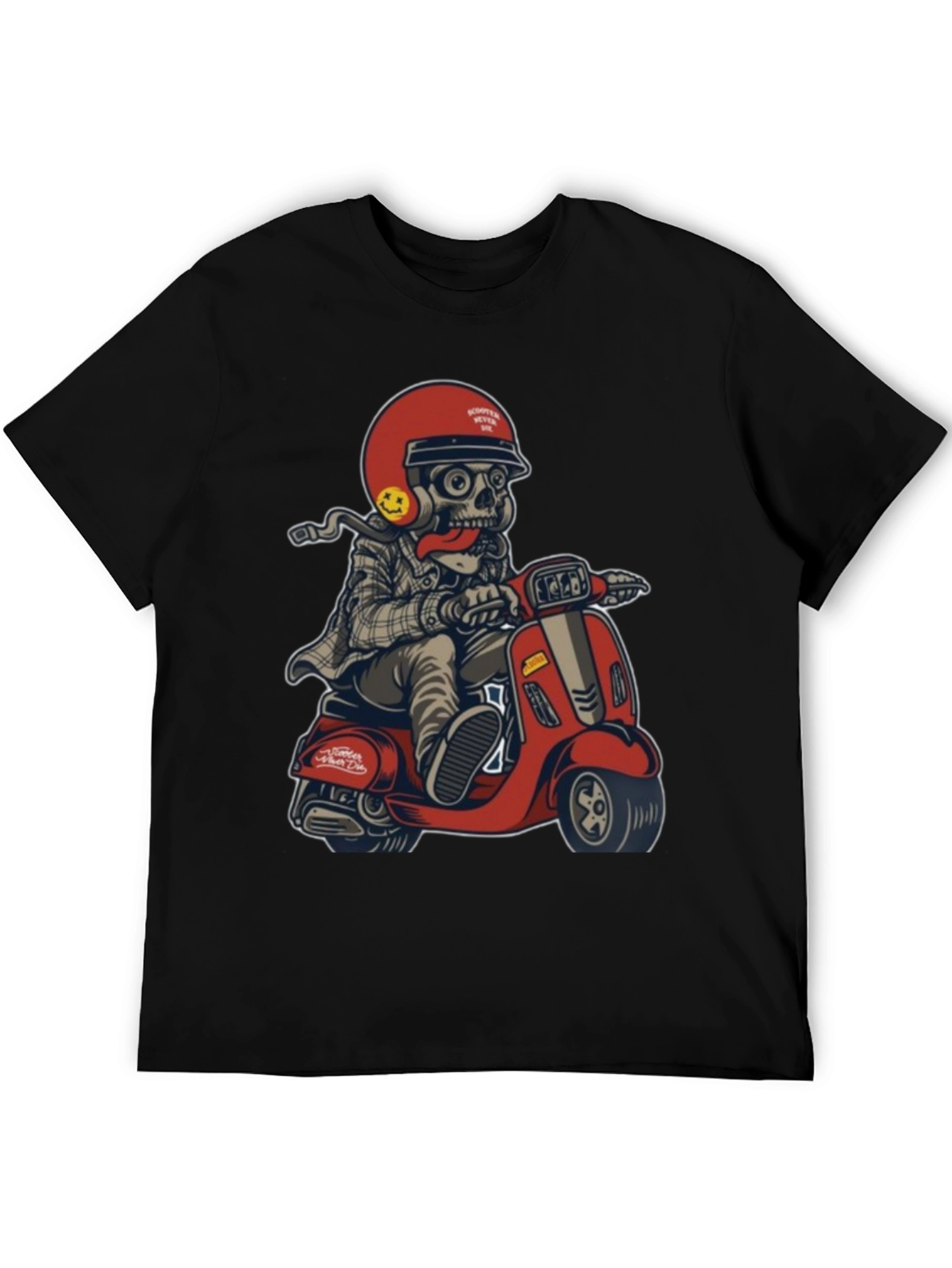 Black Skull Rider Graphic Tee - Cool & Unique Design view 5
