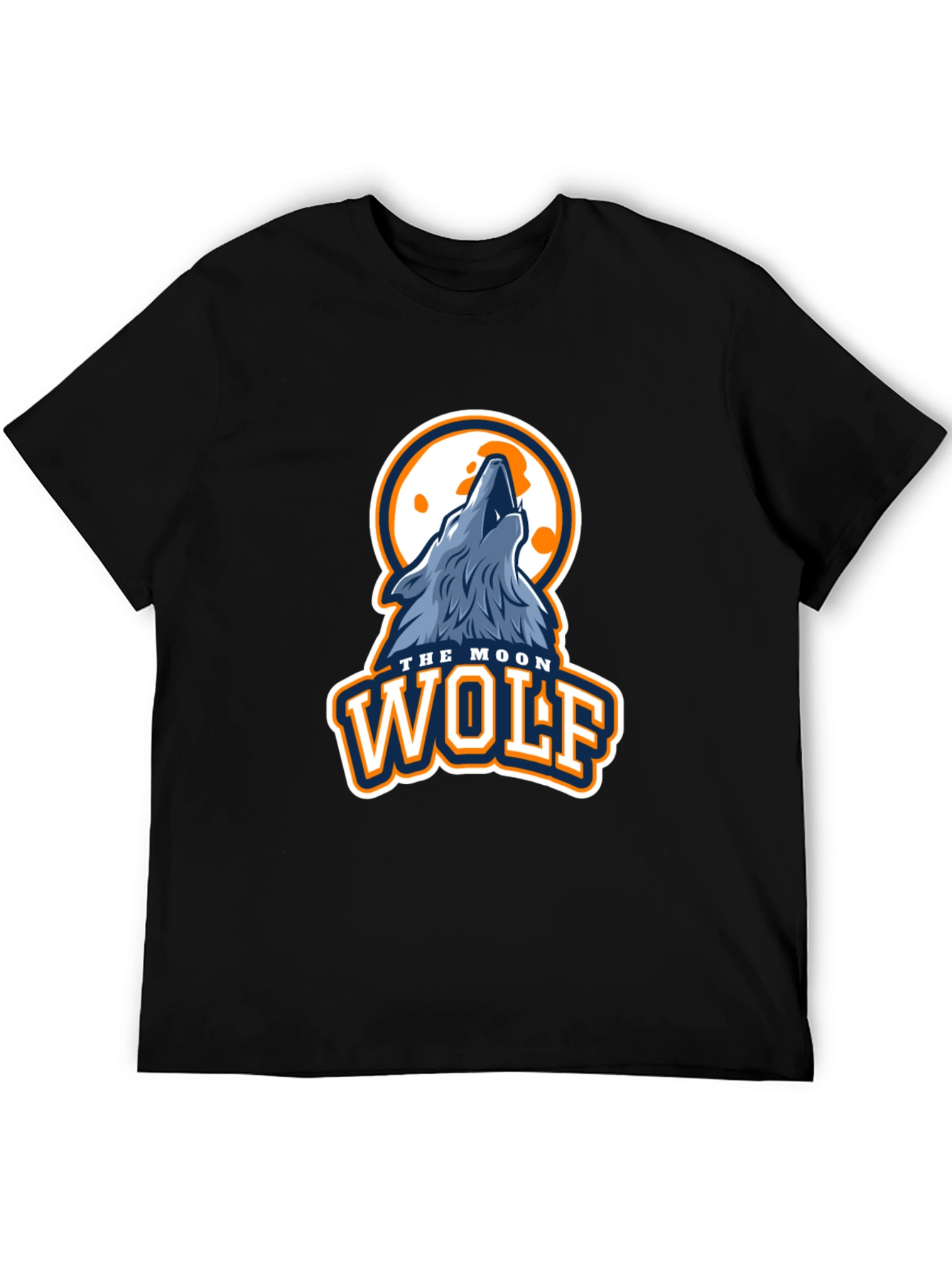 Black Moon Wolf Graphic T-Shirt view 5
