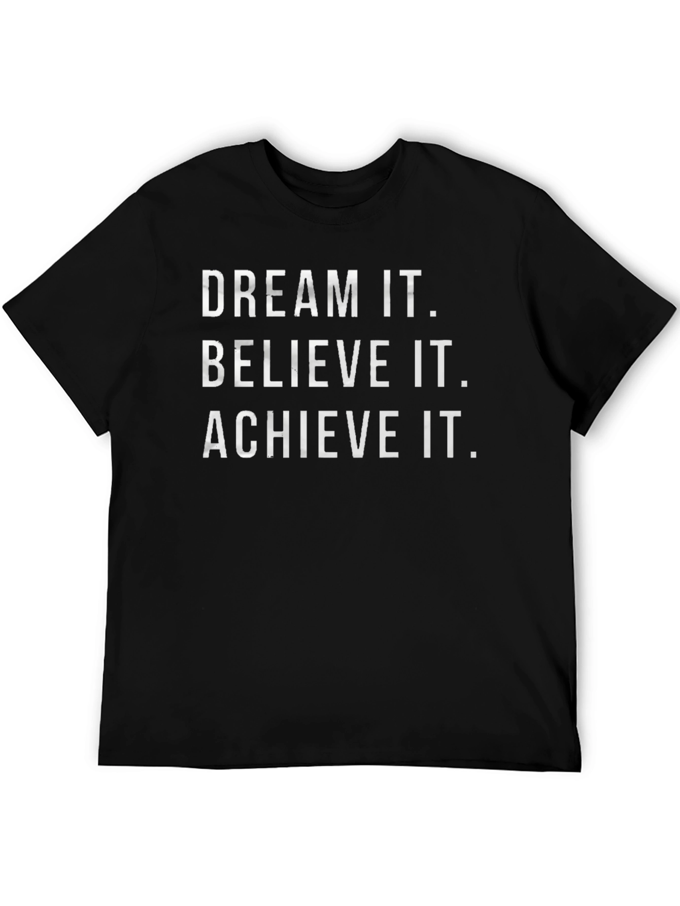 Black Dream Believe Achieve Graphic Tee - Motivational T-Shirt view 5