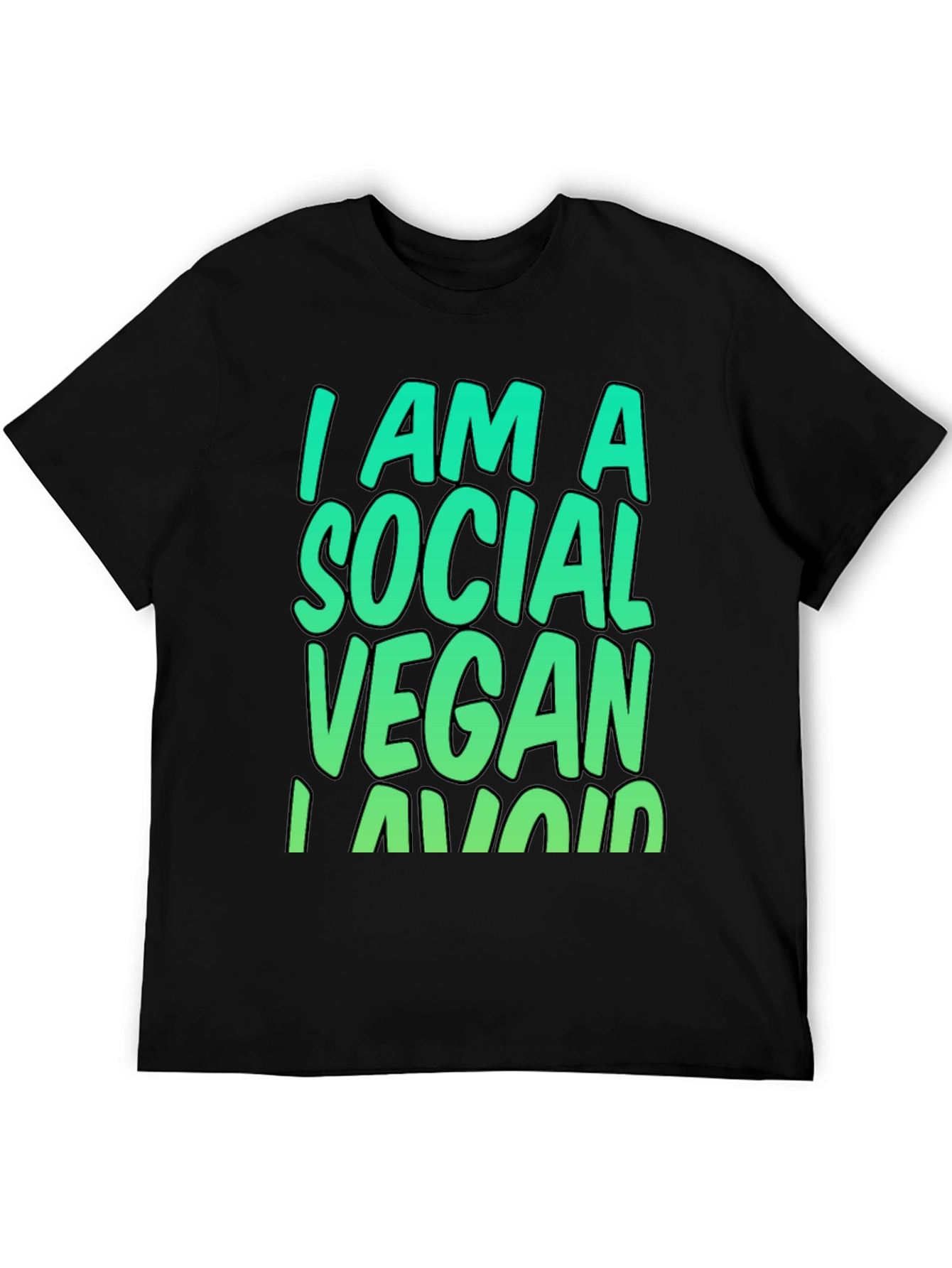 Social Vegan T-Shirt - Humorous Vegetarian Tee - 5