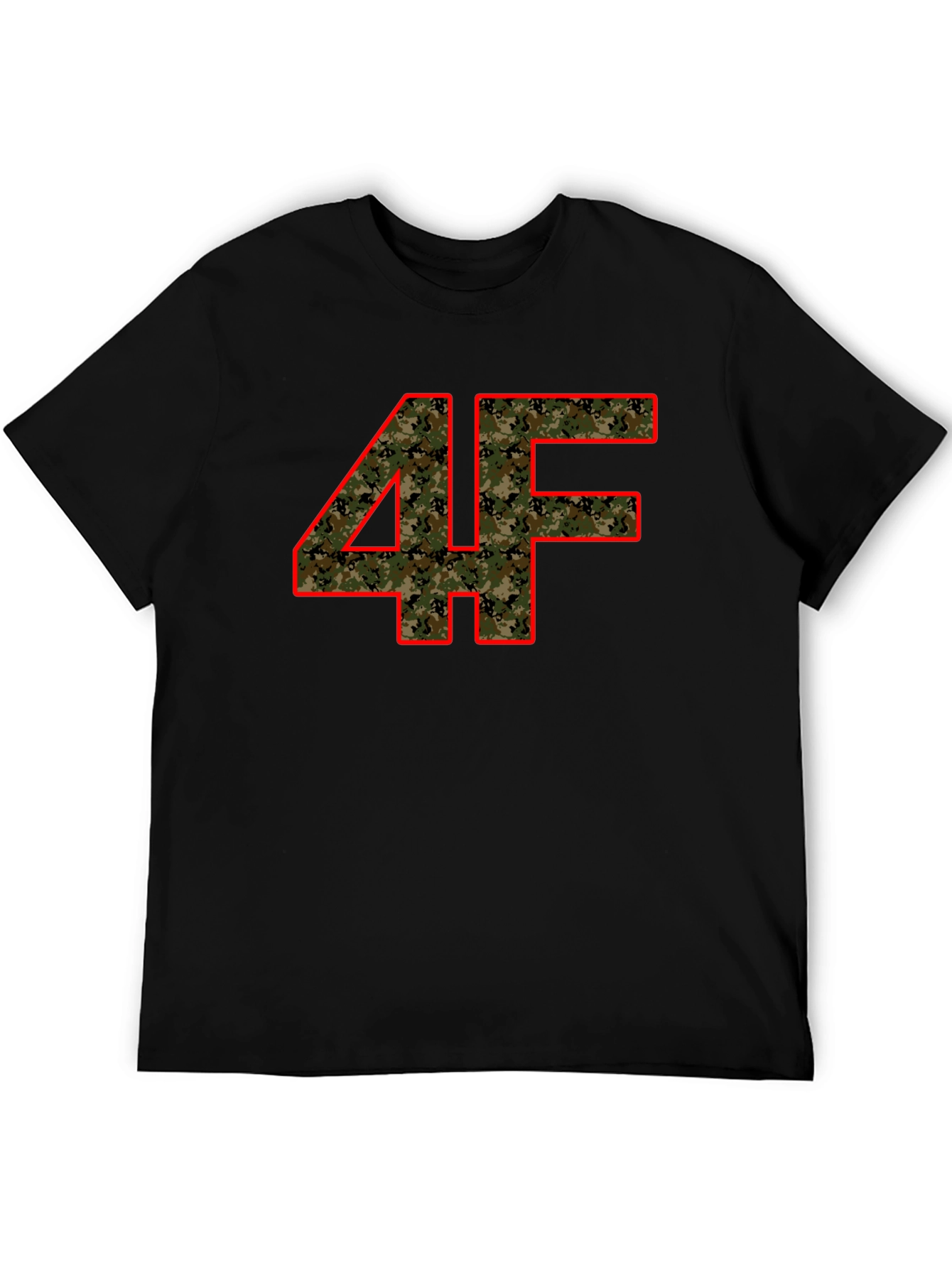 Black Camo 4F Graphic Print Black T-Shirt view 5