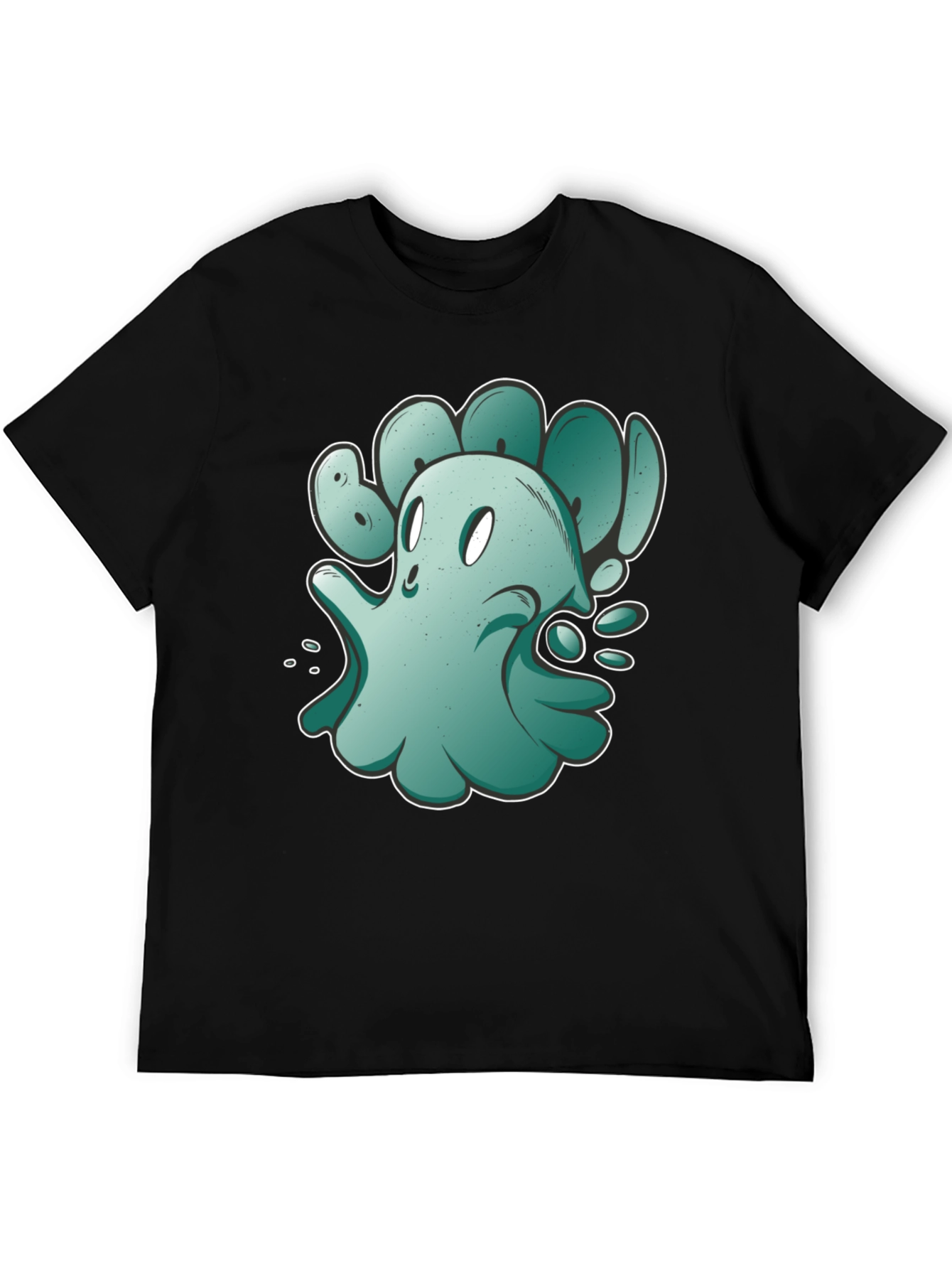 Black Ghost Graphic Black T-Shirt view 5