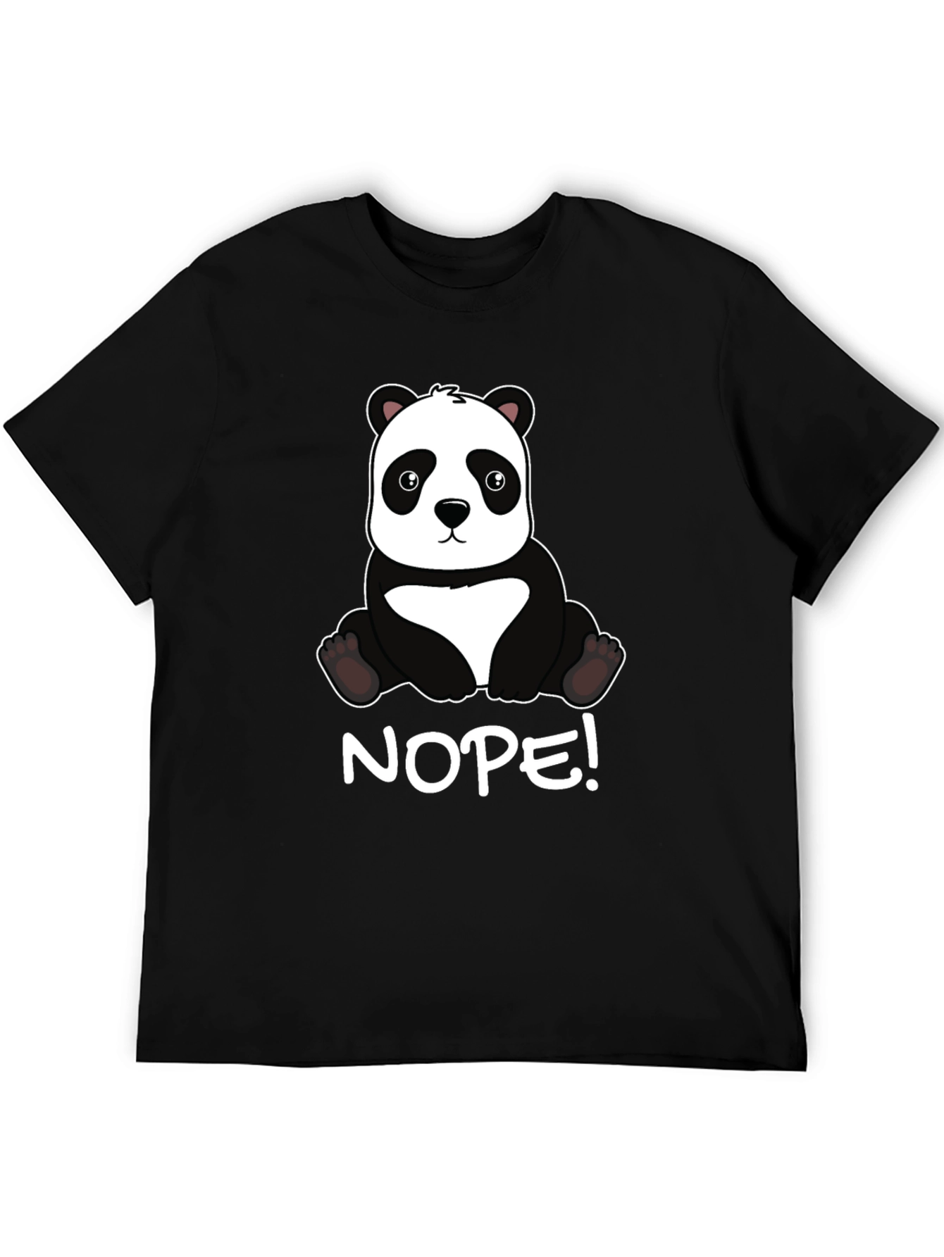 Black Nope Panda Graphic Tee - Comfy Casual T-Shirt view 5