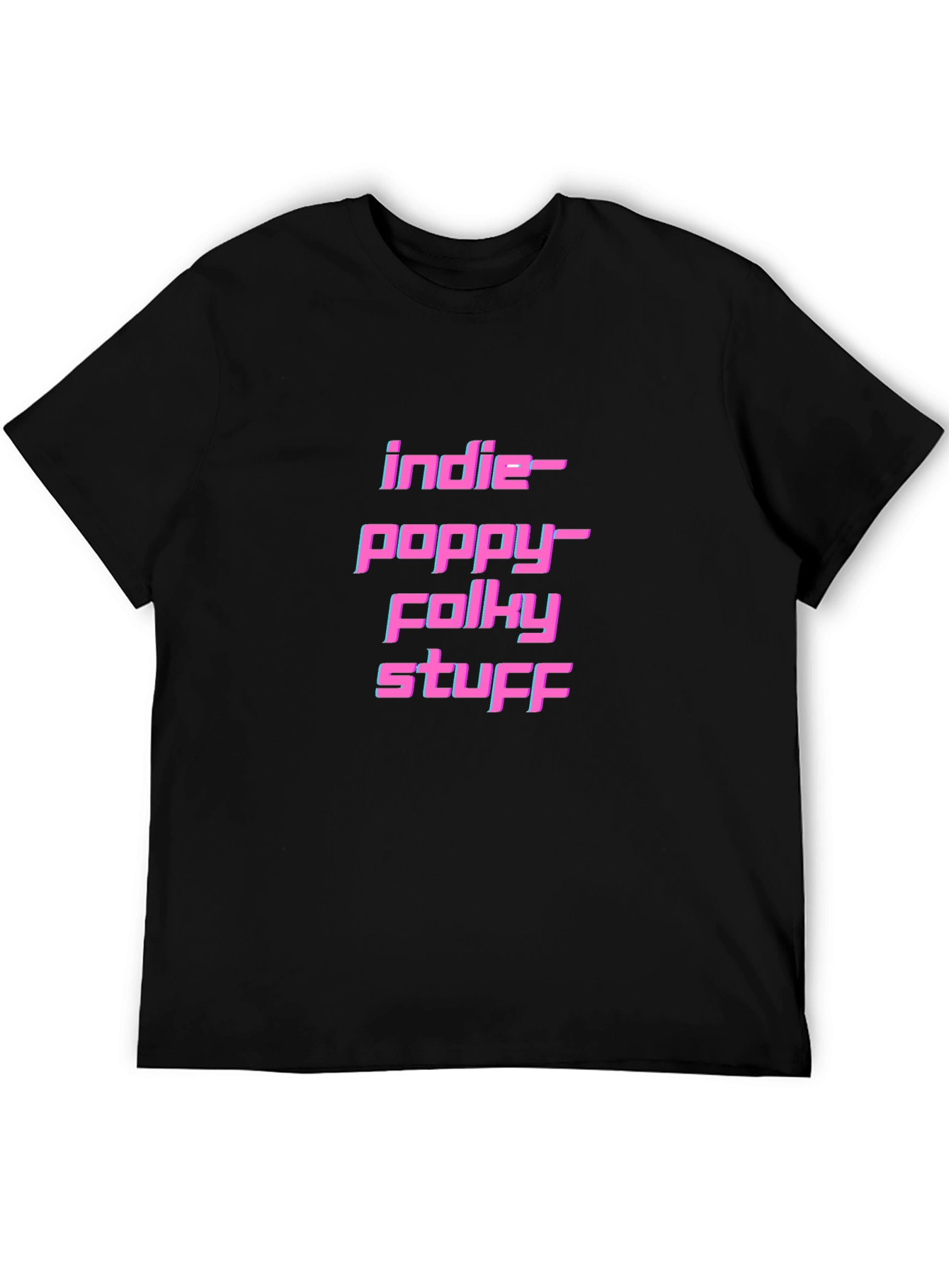 Black Indie-Poppy-Folky Stuff Graphic Tee view 5