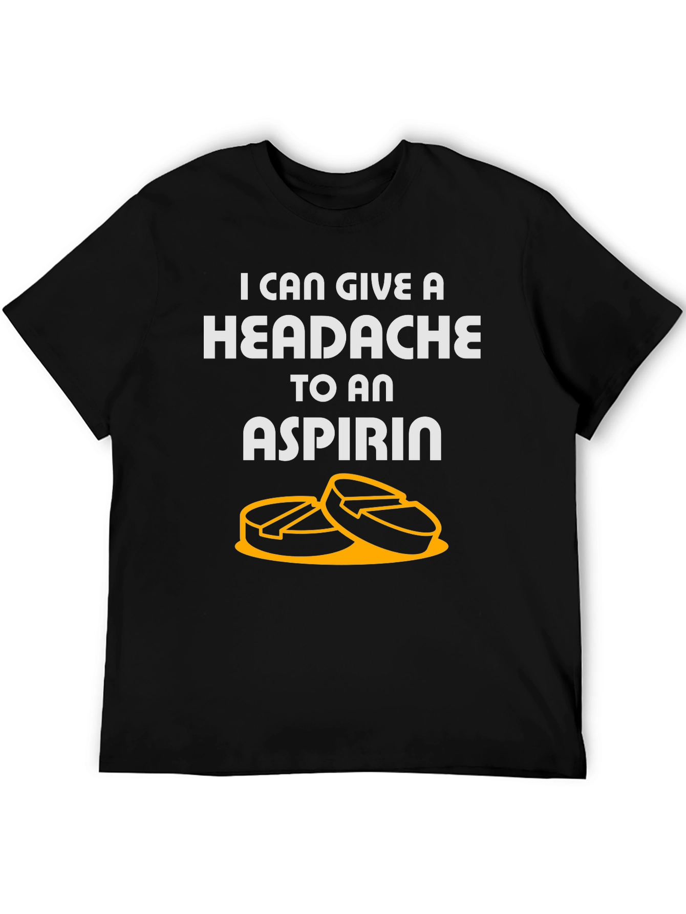 Black Headache to Aspirin Graphic T-Shirt view 5