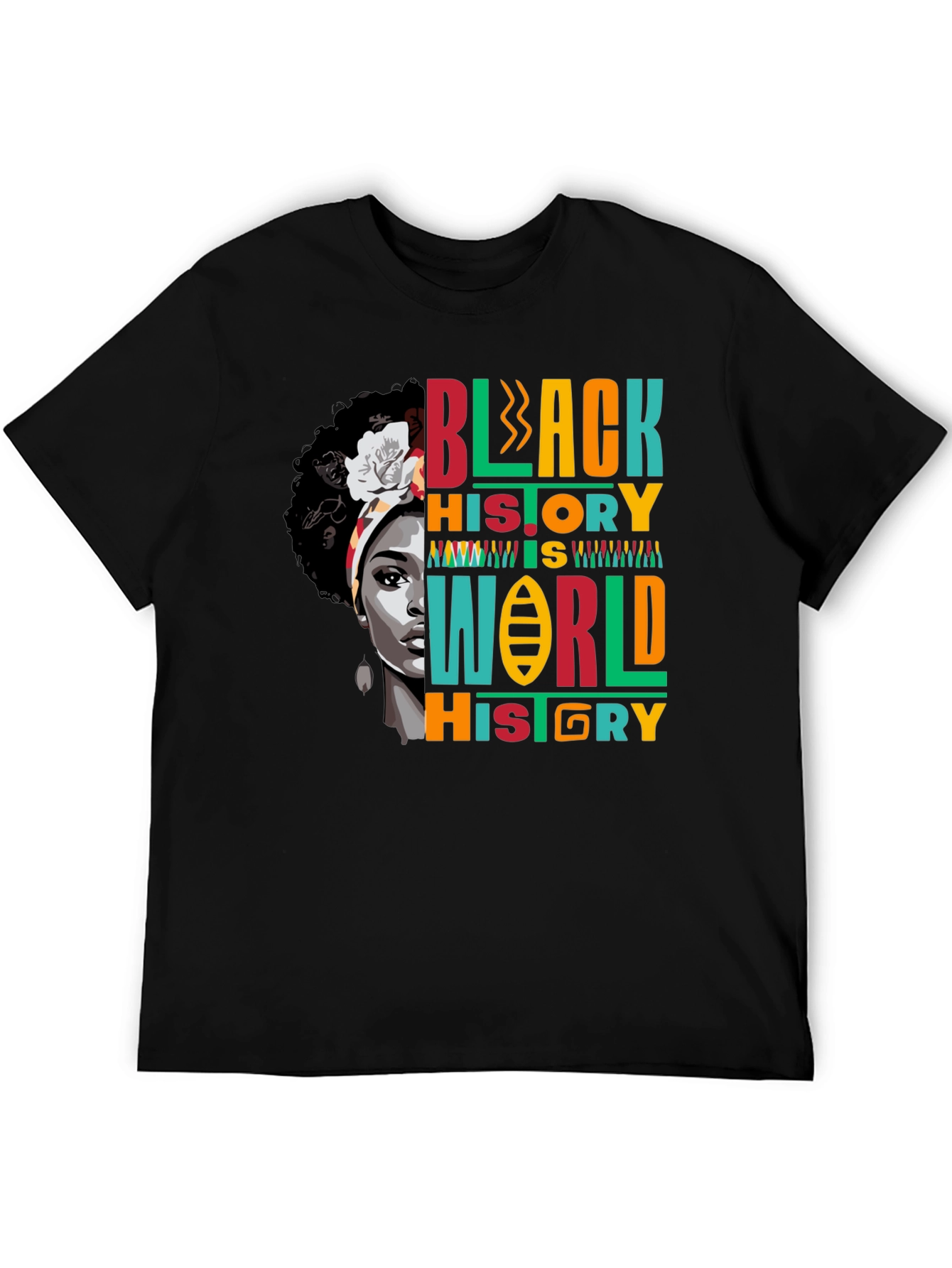 Black Black History is World History T-Shirt view 5
