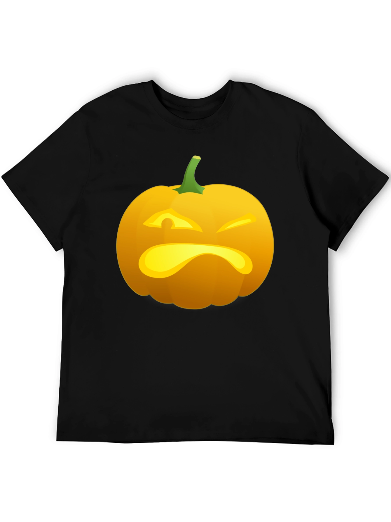 Black Funny Pumpkin Face Halloween T-Shirt view 5