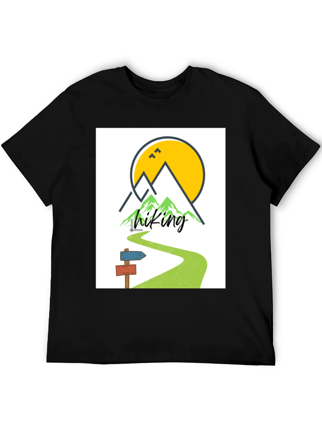 Black Hiking Adventure T-Shirt - Nature Explorer Tee view 5