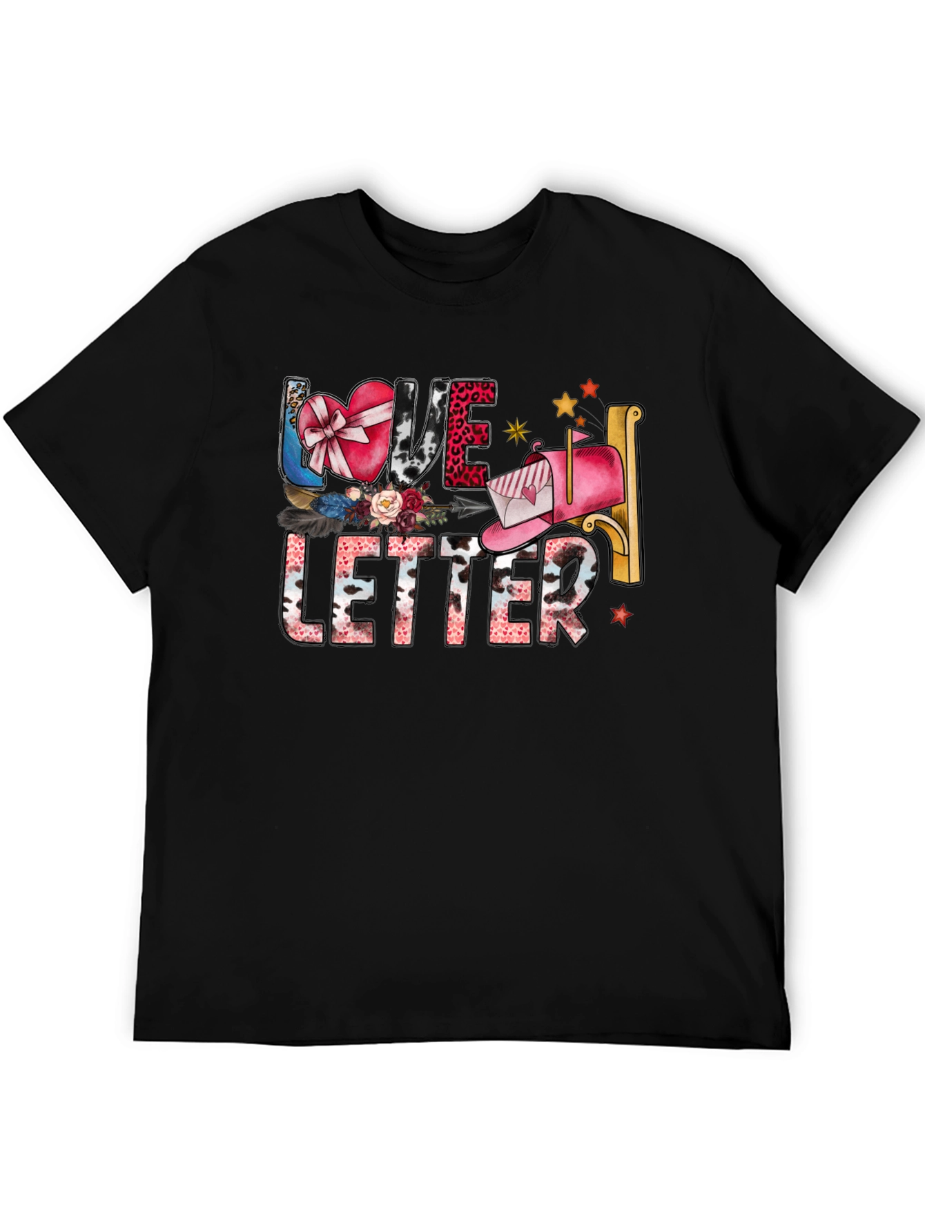 Black Love Letter Graphic T-Shirt view 5