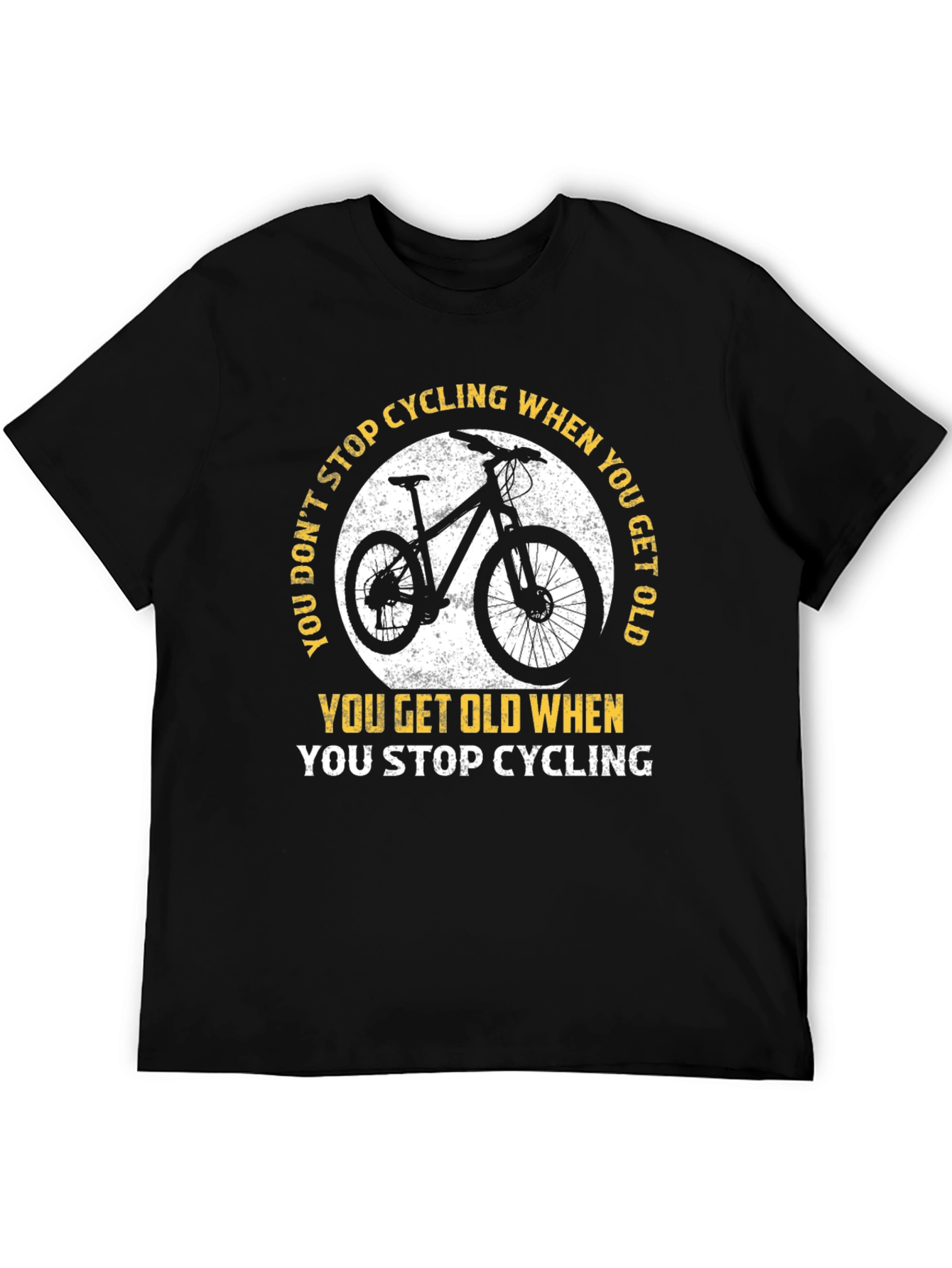Black Cycling T-Shirt: Don't Stop Cycling! view 5