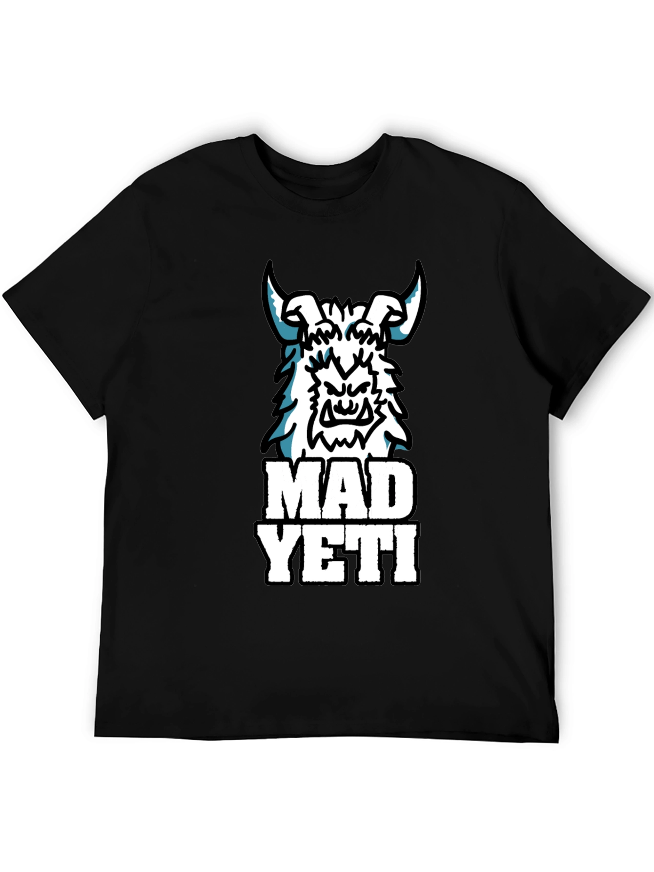 Black Mad Yeti Graphic Tee - Black Cotton T-Shirt view 5