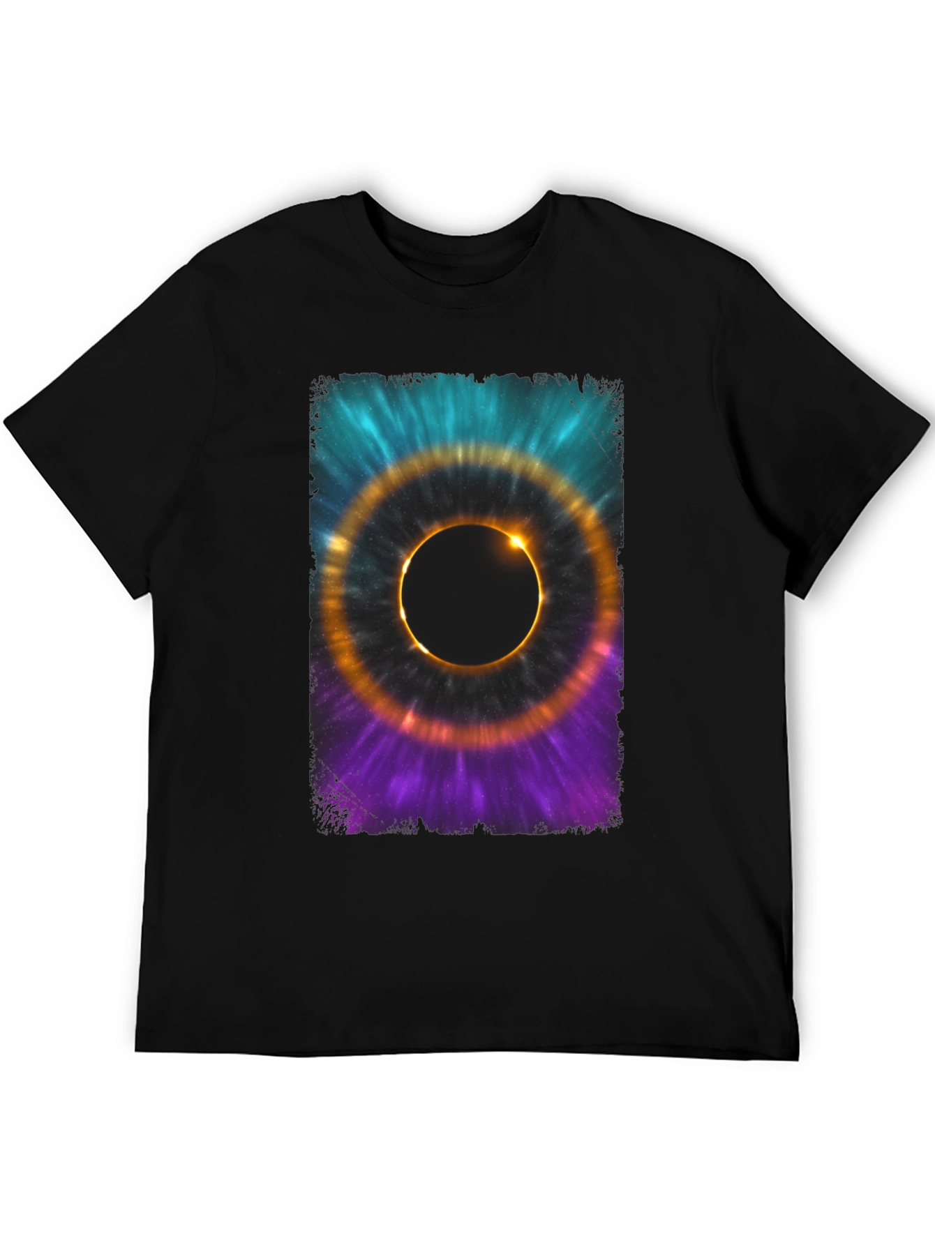 Black Total Solar Eclipse Graphic T-Shirt view 5