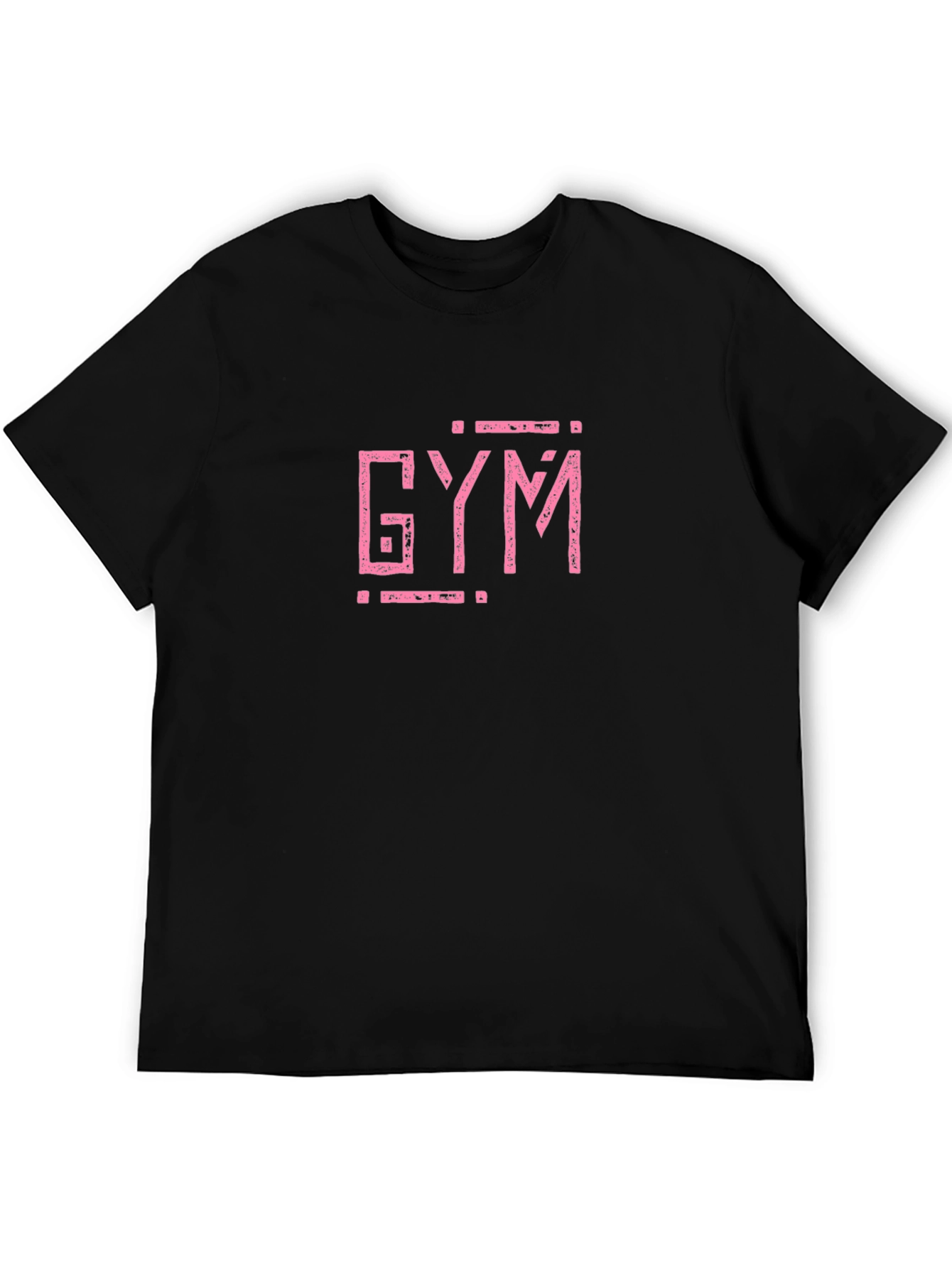 Black Gym Graphic T-Shirt - Black Cotton Blend view 5