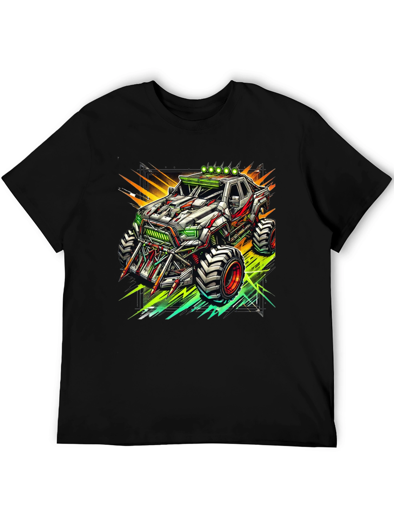 Black Monster Truck Graphic Tee - Cool Black T-Shirt view 5